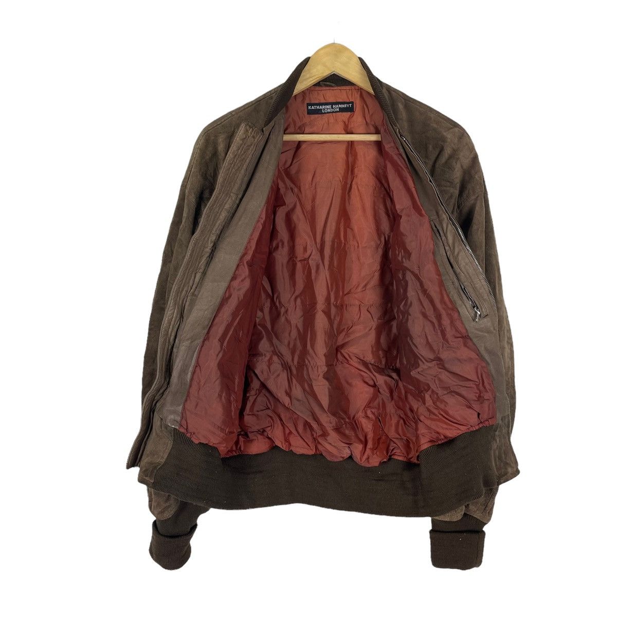 Katharine Hamnett London 🔥KATHARINE HAMNETT LONDON PIG SKIN LEATHER JACKET Size US M / EU 48-50 / 2 - 8 Thumbnail
