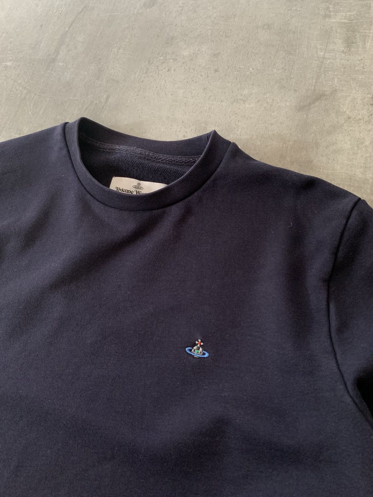 Vivienne Westwood AW16 Vivienne Westwood Orb Small Logo Navy Crewneck Size US M / EU 48-50 / 2 - 2 Thumbnail