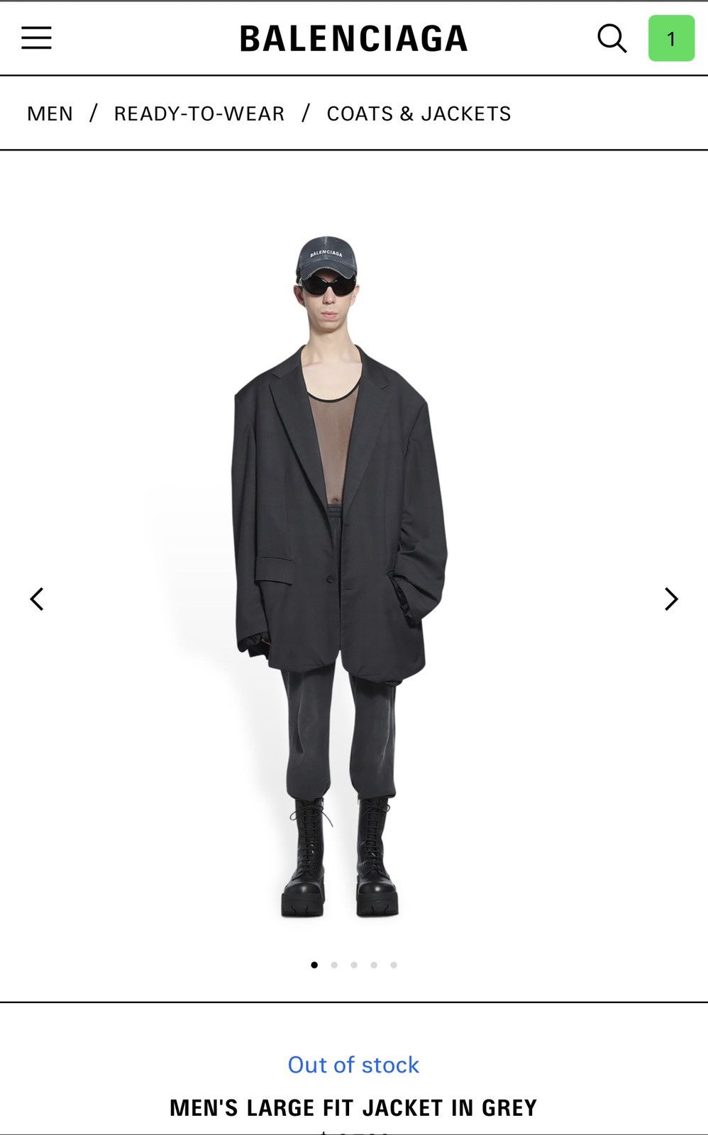 Balenciaga ⚠️$3.5K Value ⚠️ AW21 Balenciaga Boxy Single Breasted Jacket Size US XL / EU 56 / 4 - 17 Thumbnail
