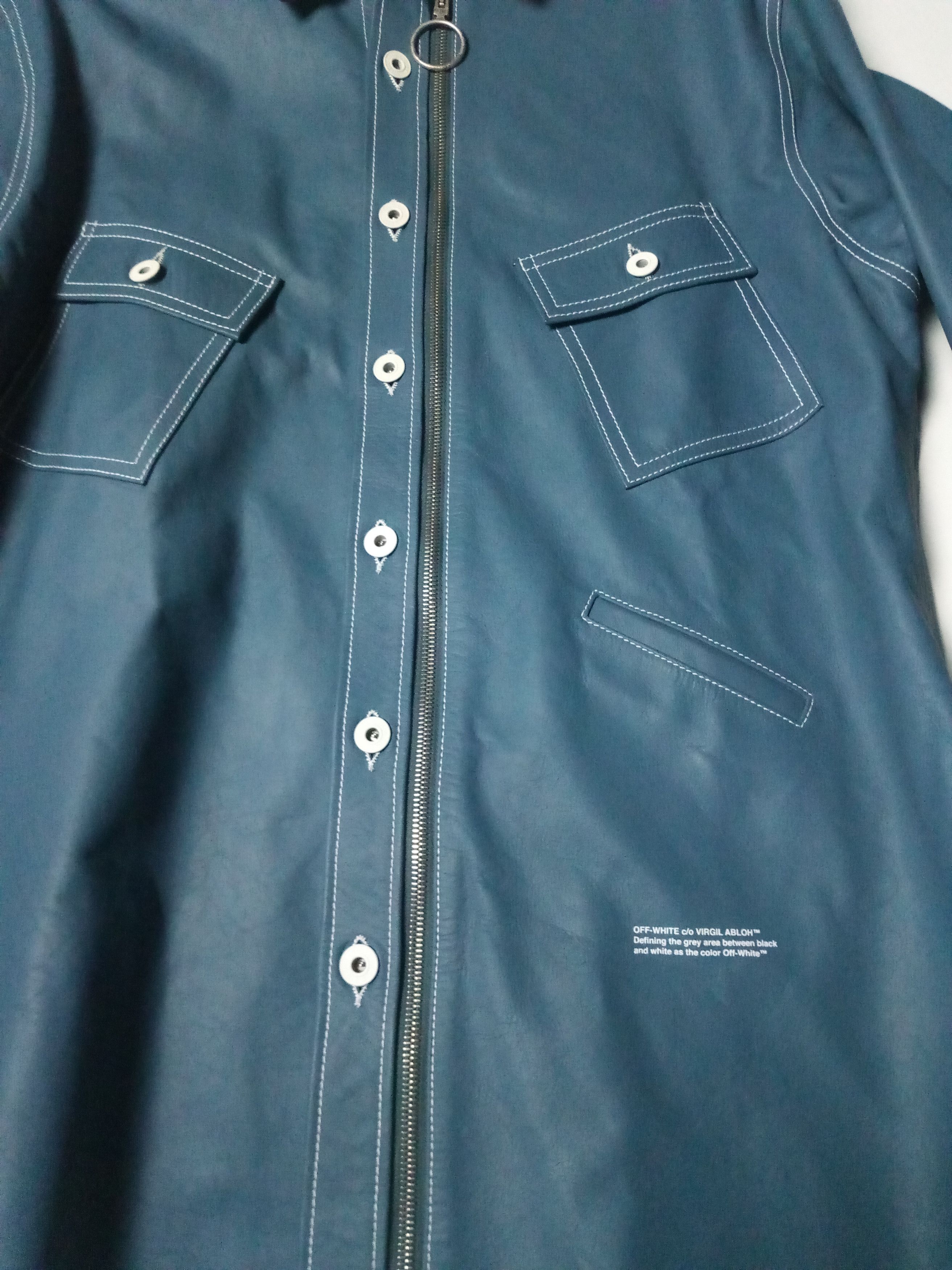 Off-White Off-White F&F 1 out of 2 FW17/18 Denim Leather jacket Size US XL / EU 56 / 4 - 15 Thumbnail