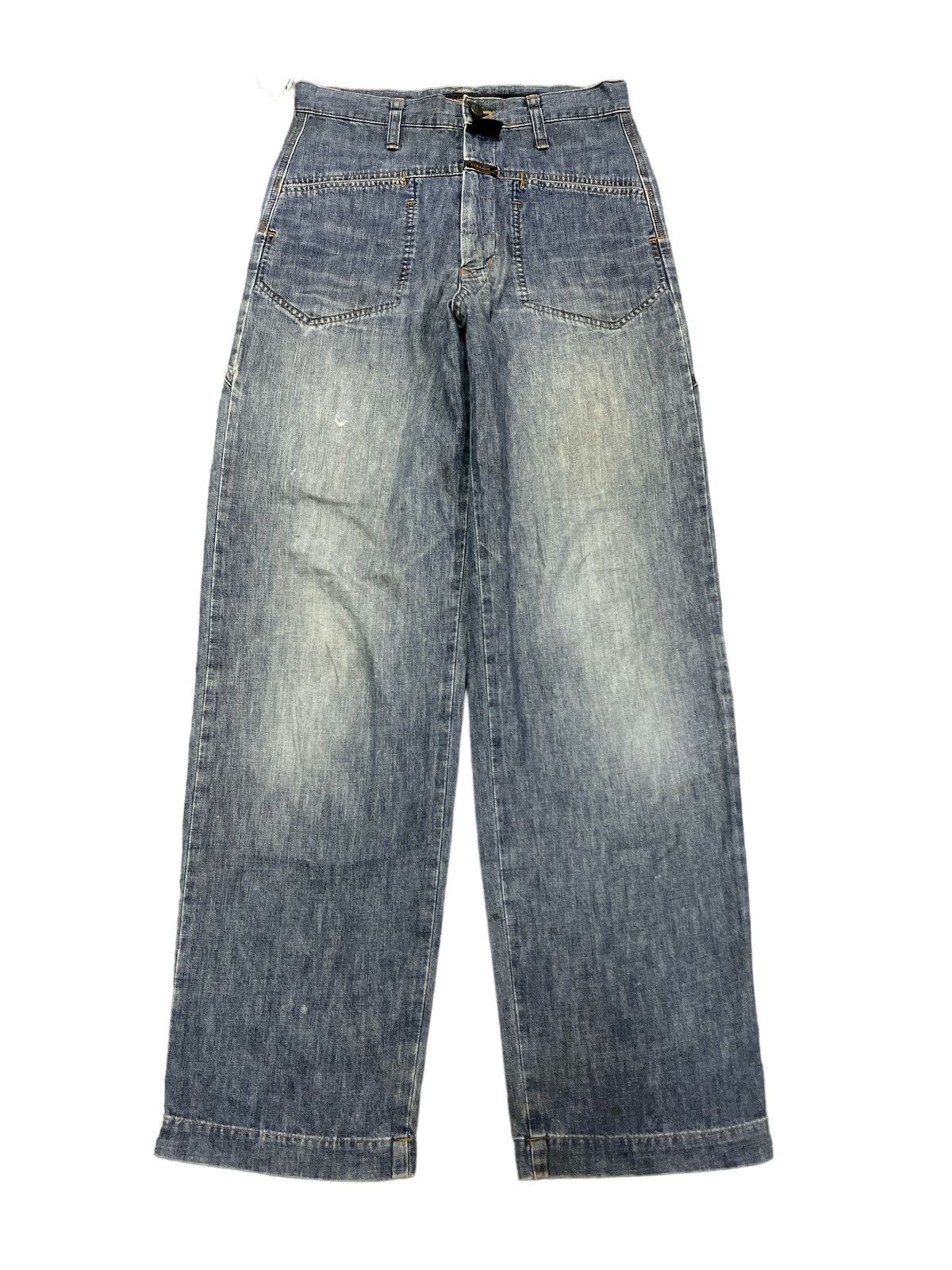 image of Marithe Francois Girbaud Mfg Distressed Denim Pant in Red, Men's (Size 28)