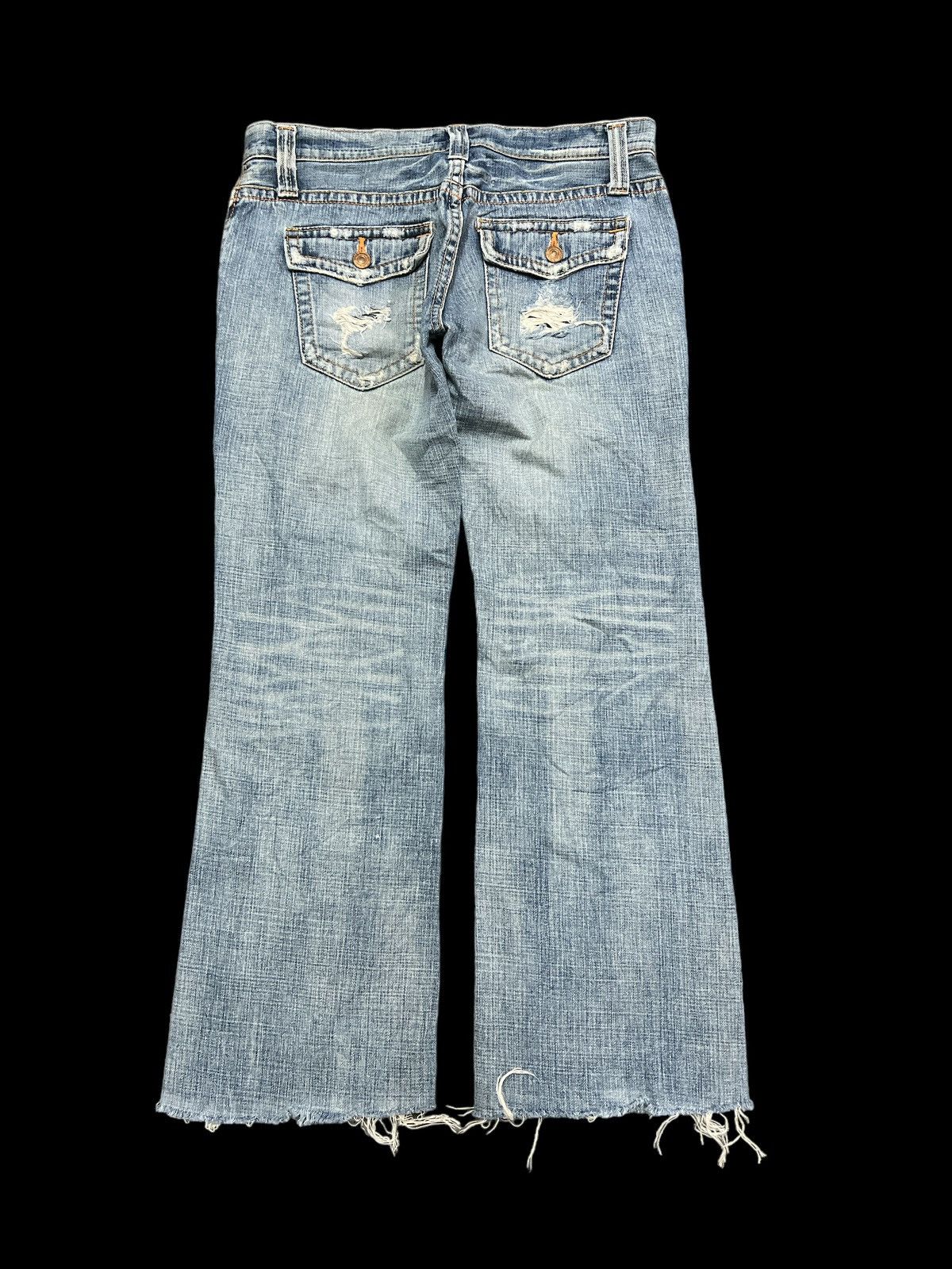 Japanese Brand FLARED💥THRASHED UNKNOWN DISTRESSED DENIM PANT Size US 30 / EU 46 - 6 Thumbnail