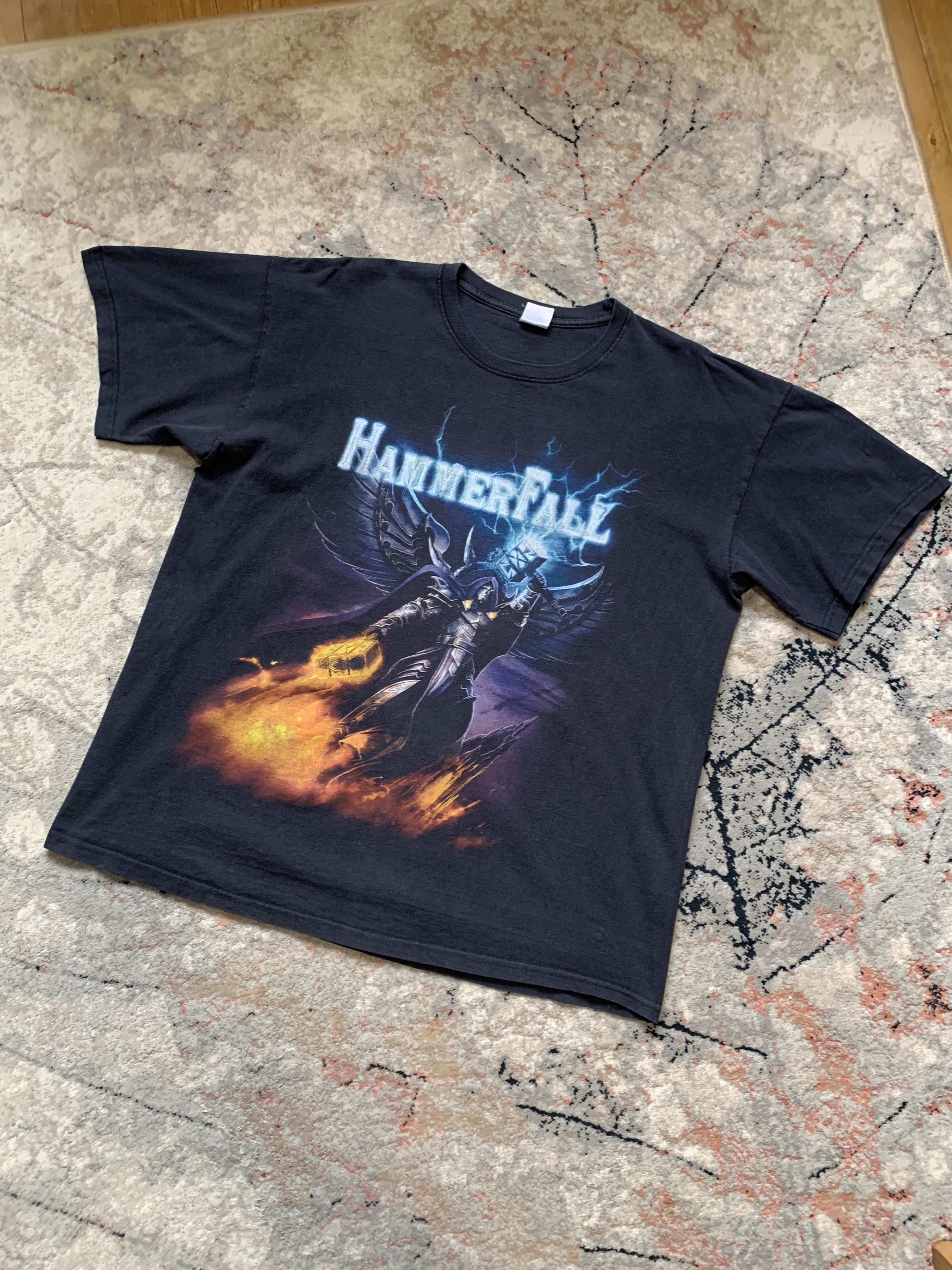 Band Tees × Vintage Hammer Fall Rebels With A Cause Tee Size US XL / EU 56 / 4 - 2 Thumbnail