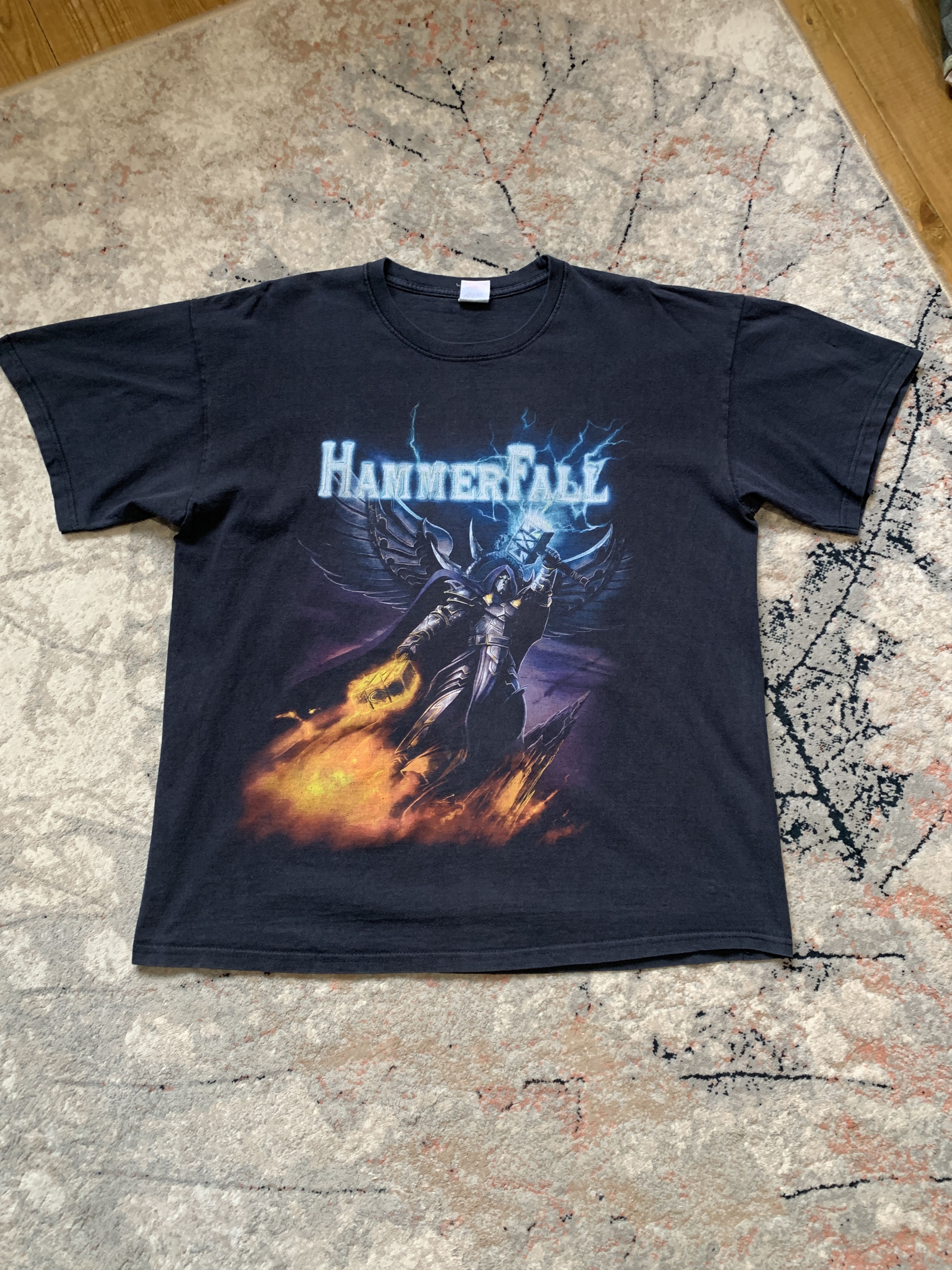 Band Tees × Vintage Hammer Fall Rebels With A Cause Tee Size US XL / EU 56 / 4 - 1 Thumbnail