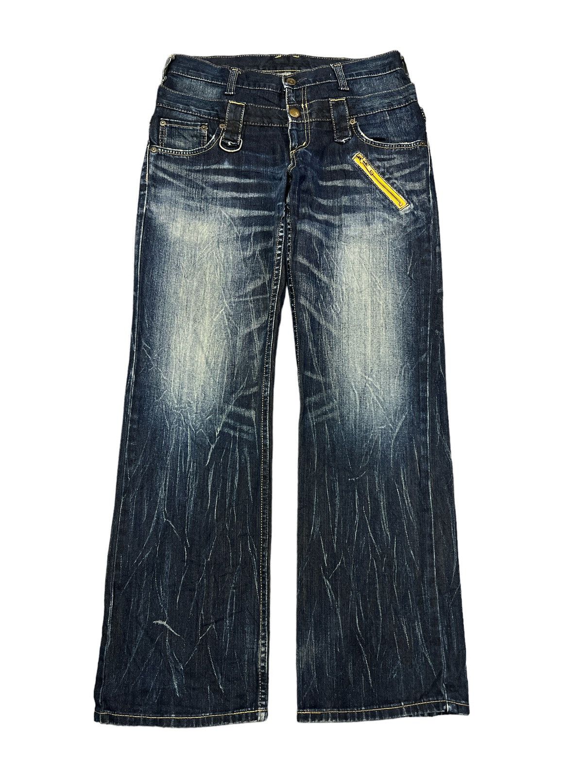 Japanese Brand DOUBLE WAIST🔥WRANGLER DISTRESSED DENIM PANT Size US 32 / EU 48 - 1 Thumbnail