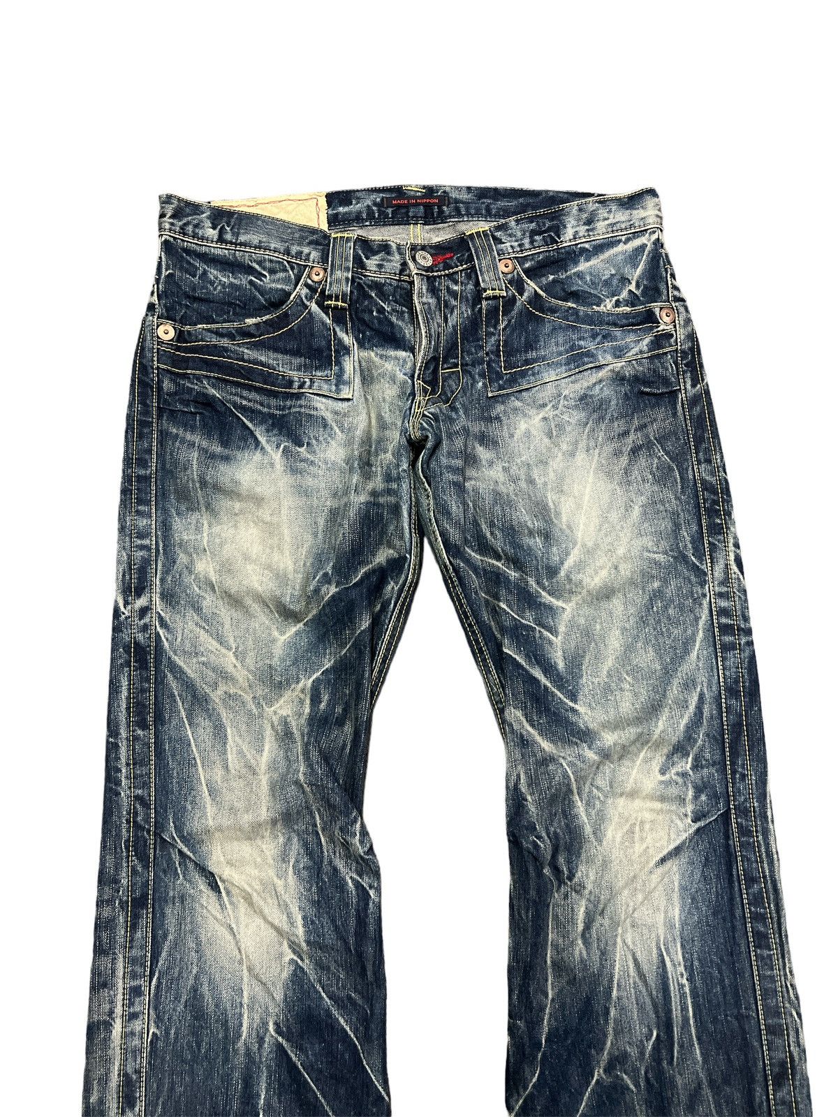 Vintage FLARED💥BLUE WAY DISTRESSED DENIM PANT Size US 33 - 5 Thumbnail