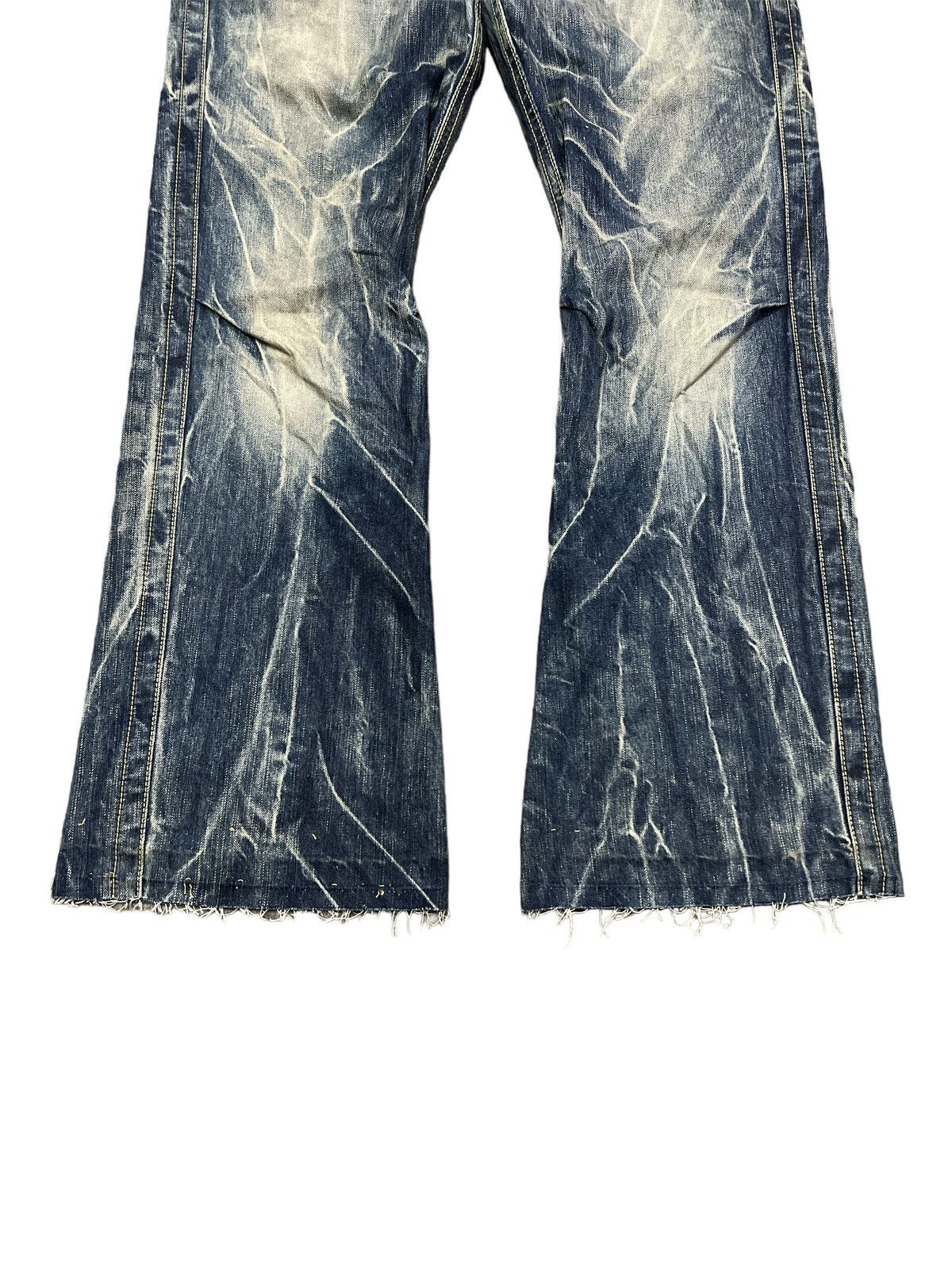 Vintage FLARED💥BLUE WAY DISTRESSED DENIM PANT Size US 33 - 6 Thumbnail