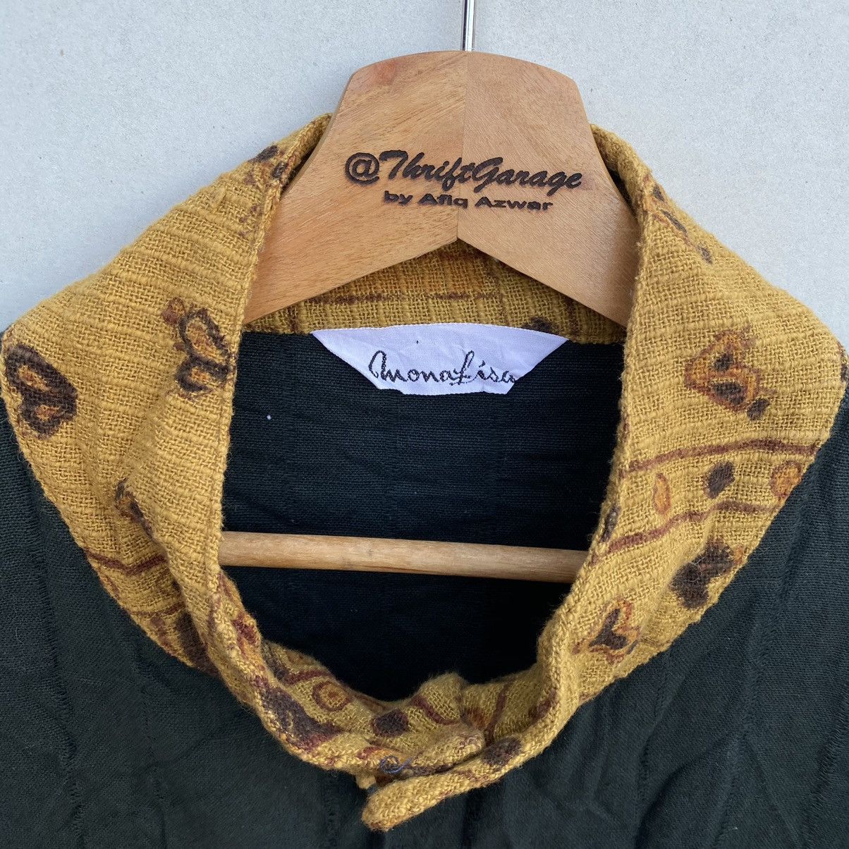 Japanese Brand Vtg Custom Monalisa Raw Stripe Patchwork Bleach Jacket Size US L / EU 52-54 / 3 - 7 Thumbnail