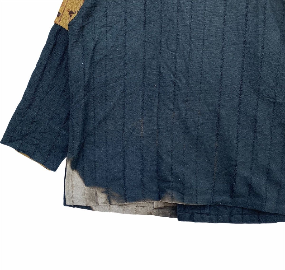 Japanese Brand Vtg Custom Monalisa Raw Stripe Patchwork Bleach Jacket Size US L / EU 52-54 / 3 - 5 Thumbnail