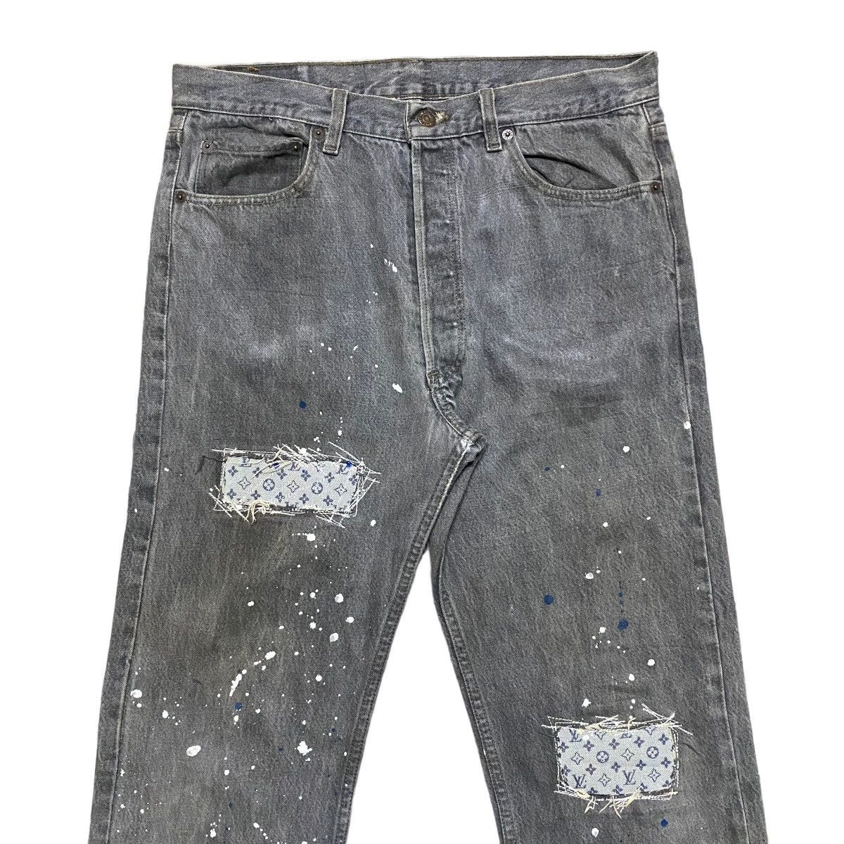 Levi's Vintage Levis 501 Repair Denim Patchwork Louis Vuitton Jeans Size US 34 / EU 50 - 1 Thumbnail