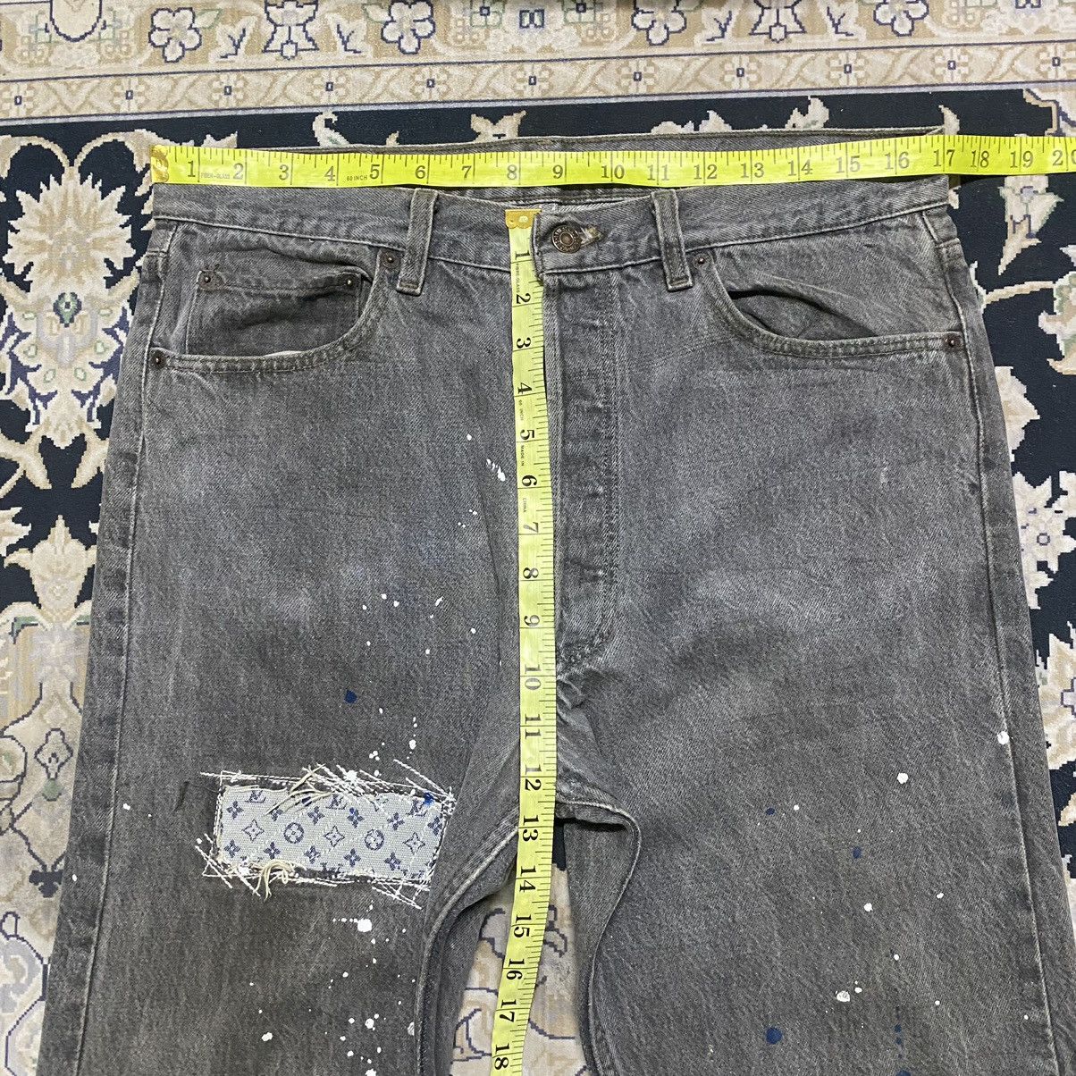 Levi's Vintage Levis 501 Repair Denim Patchwork Louis Vuitton Jeans Size US 34 / EU 50 - 20 Thumbnail