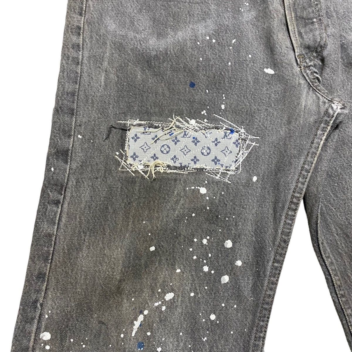 Levi's Vintage Levis 501 Repair Denim Patchwork Louis Vuitton Jeans Size US 34 / EU 50 - 8 Thumbnail