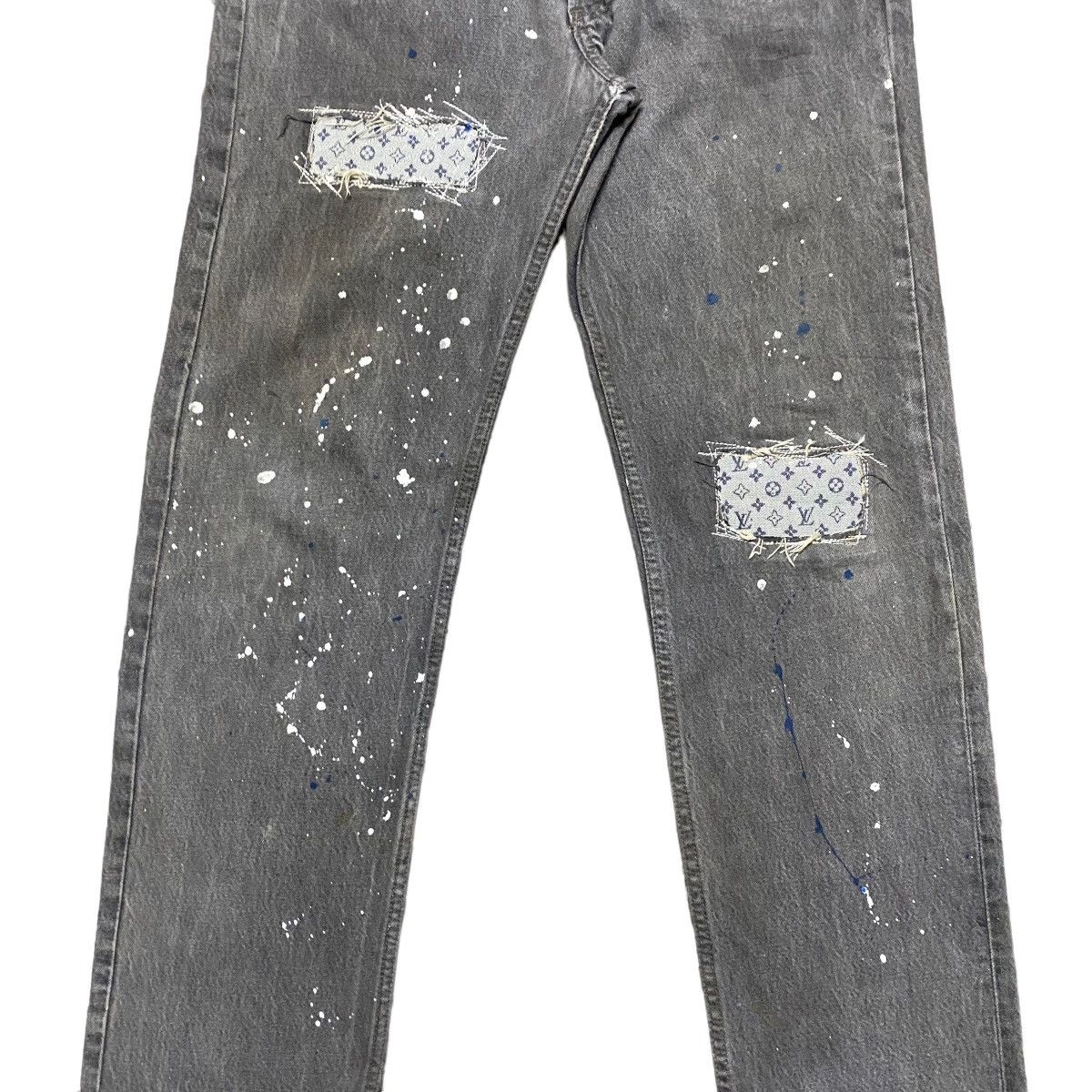 Levi's Vintage Levis 501 Repair Denim Patchwork Louis Vuitton Jeans Size US 34 / EU 50 - 6 Thumbnail
