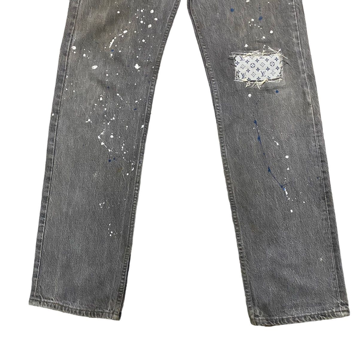Levi's Vintage Levis 501 Repair Denim Patchwork Louis Vuitton Jeans Size US 34 / EU 50 - 9 Thumbnail