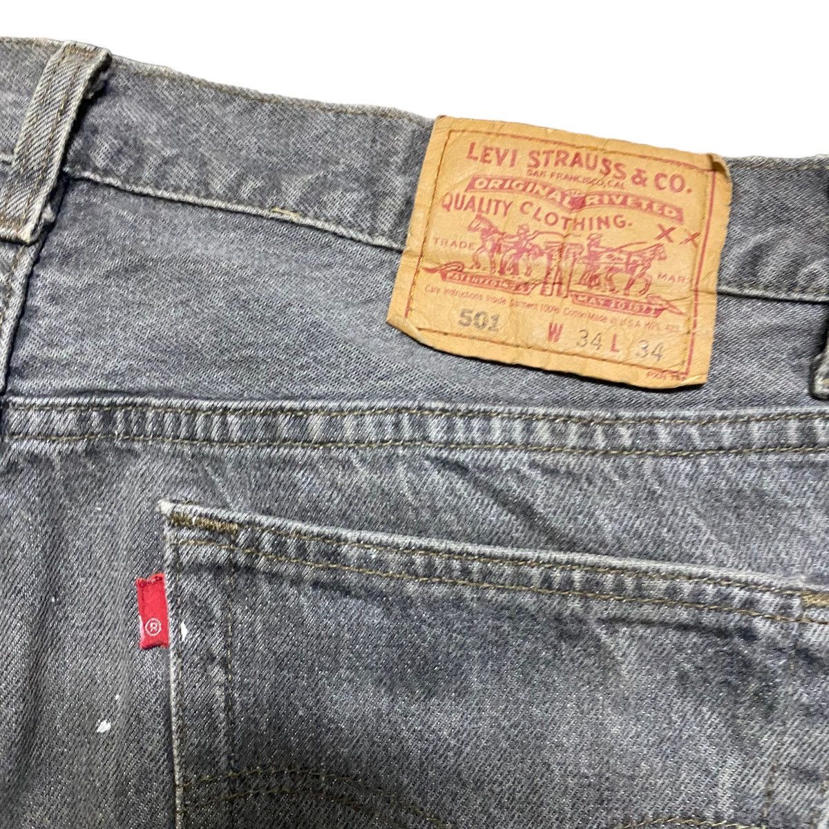 Levi's Vintage Levis 501 Repair Denim Patchwork Louis Vuitton Jeans Size US 34 / EU 50 - 15 Thumbnail