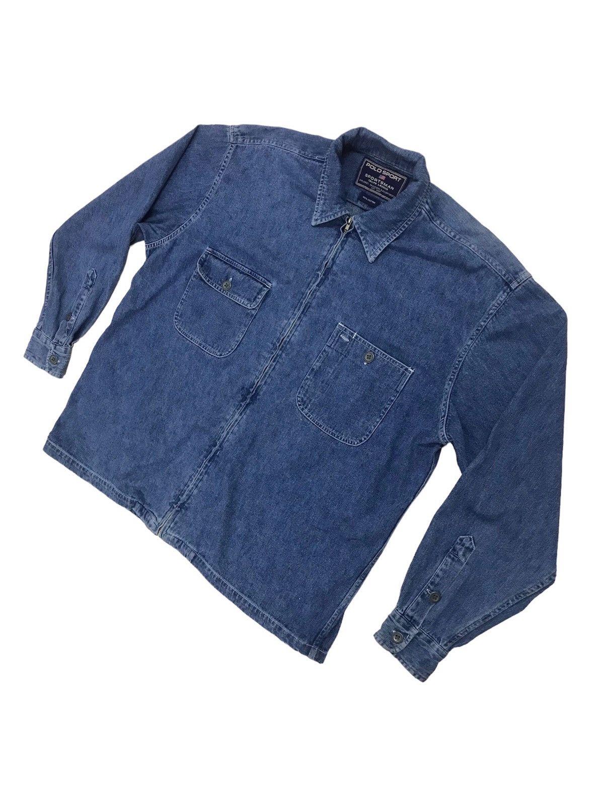 Polo Ralph Lauren Vintage Denim Jacket Polo Sport Man Ralph Lauren Streetwear Size US M / EU 48-50 / 2 - 2 Thumbnail