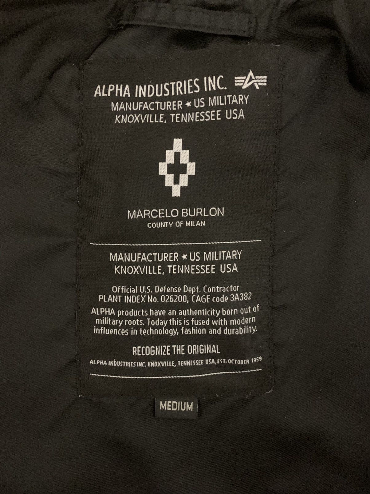 Marcelo Burlon Marcelo Burlon Flag Alpha Industries Bomber Jacket M Size US M / EU 48-50 / 2 - 10 Thumbnail
