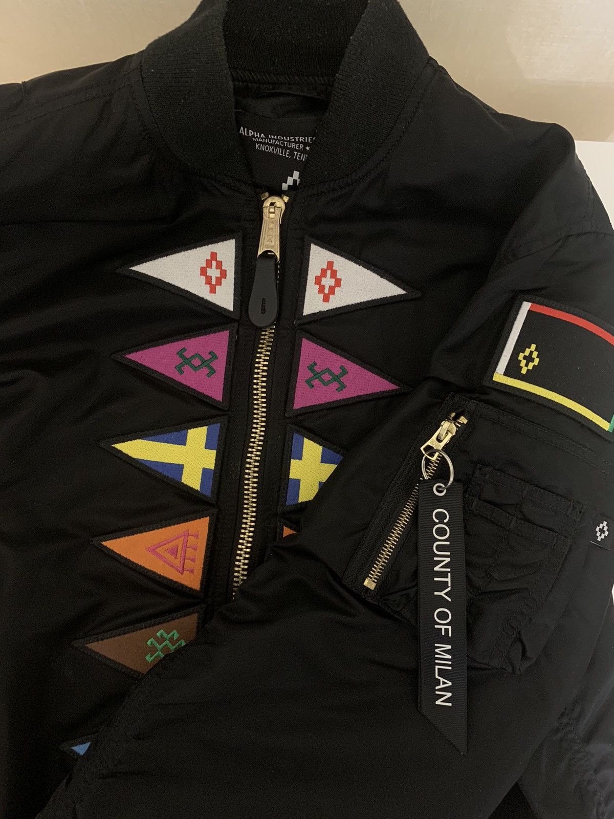 Marcelo Burlon Flag Alpha Industries Bomber Jacket M