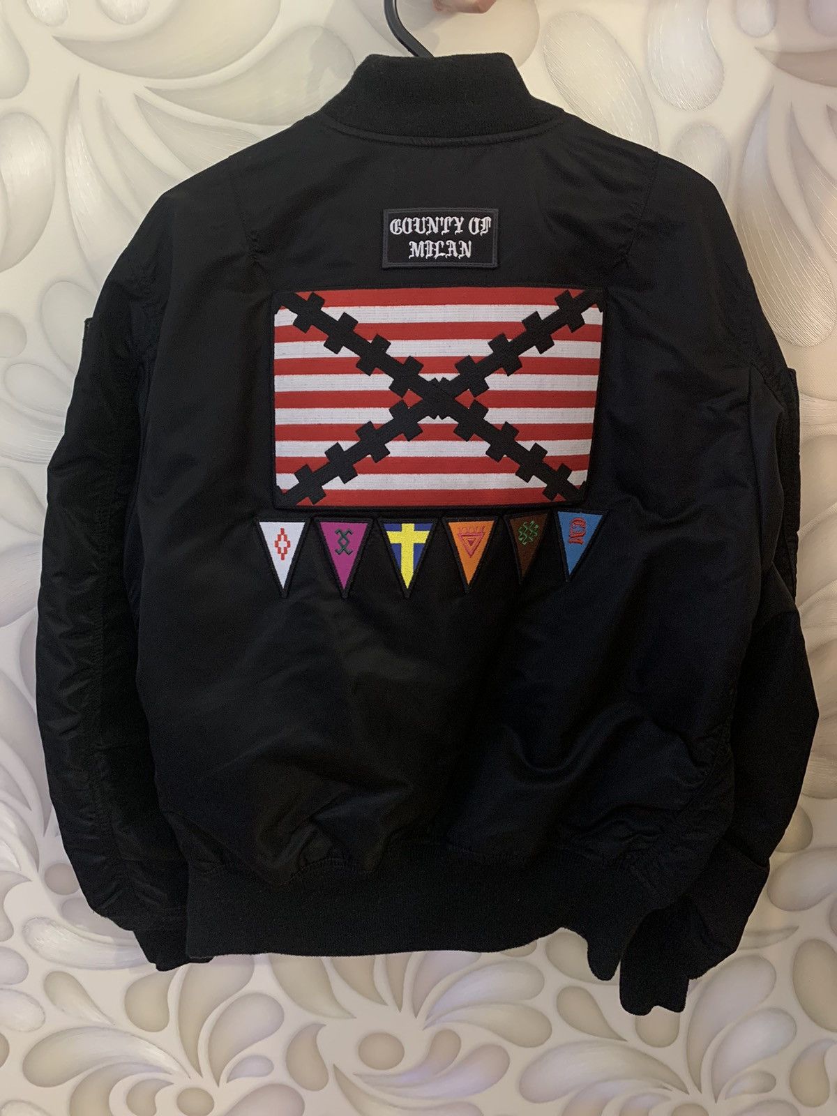 Marcelo Burlon Marcelo Burlon Flag Alpha Industries Bomber Jacket M Size US M / EU 48-50 / 2 - 2 Thumbnail