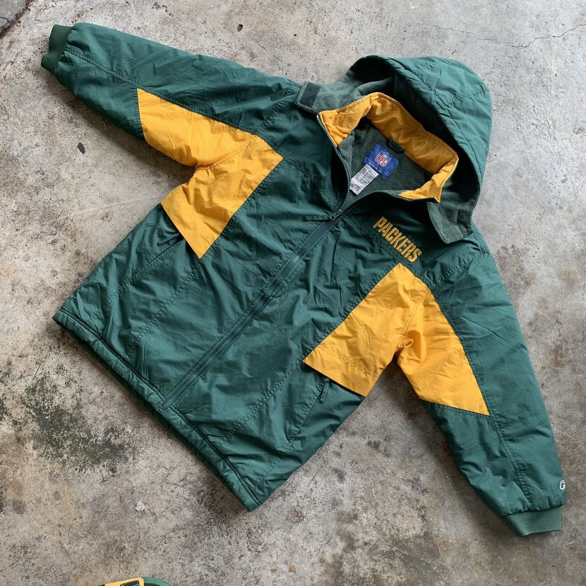 NFL NFL Packers x Reebok fleece inside parkas zipper jacket Size US L / EU 52-54 / 3 - 1 Thumbnail