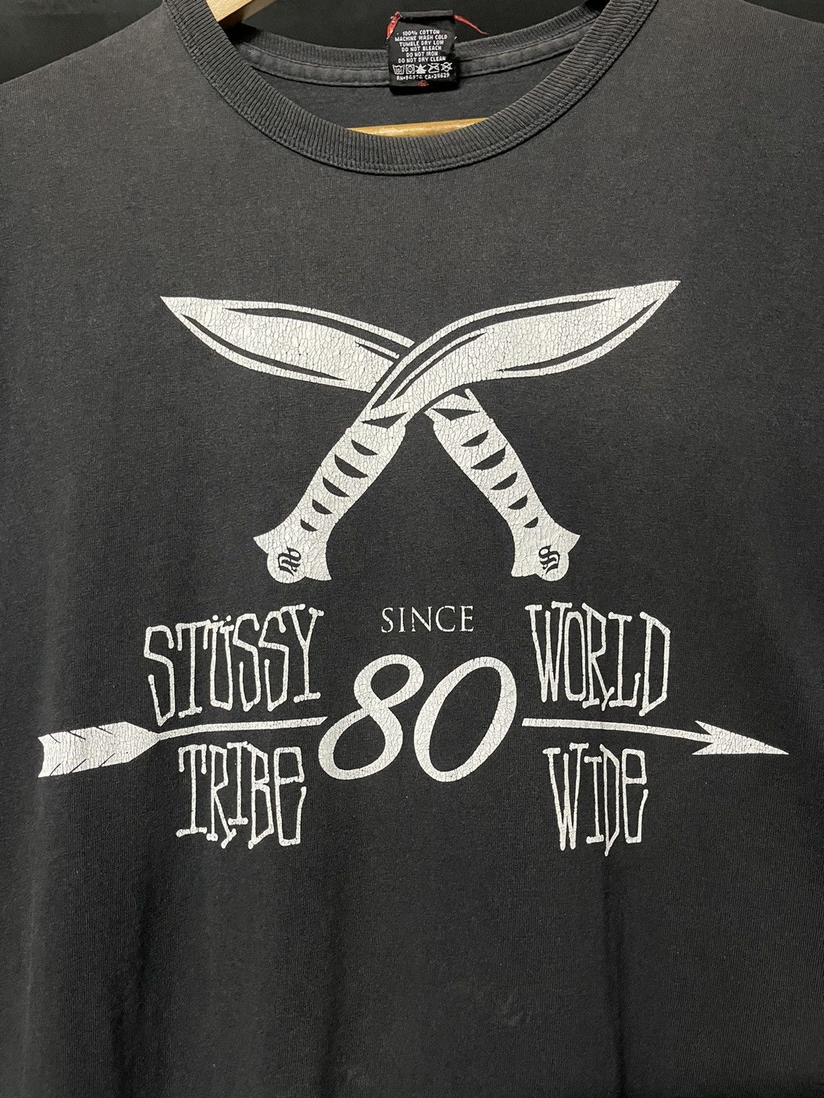 Stussy Vintage Stussy World Tribe Wide Sun Faded Tees Size US L / EU 52-54 / 3 - 3 Thumbnail