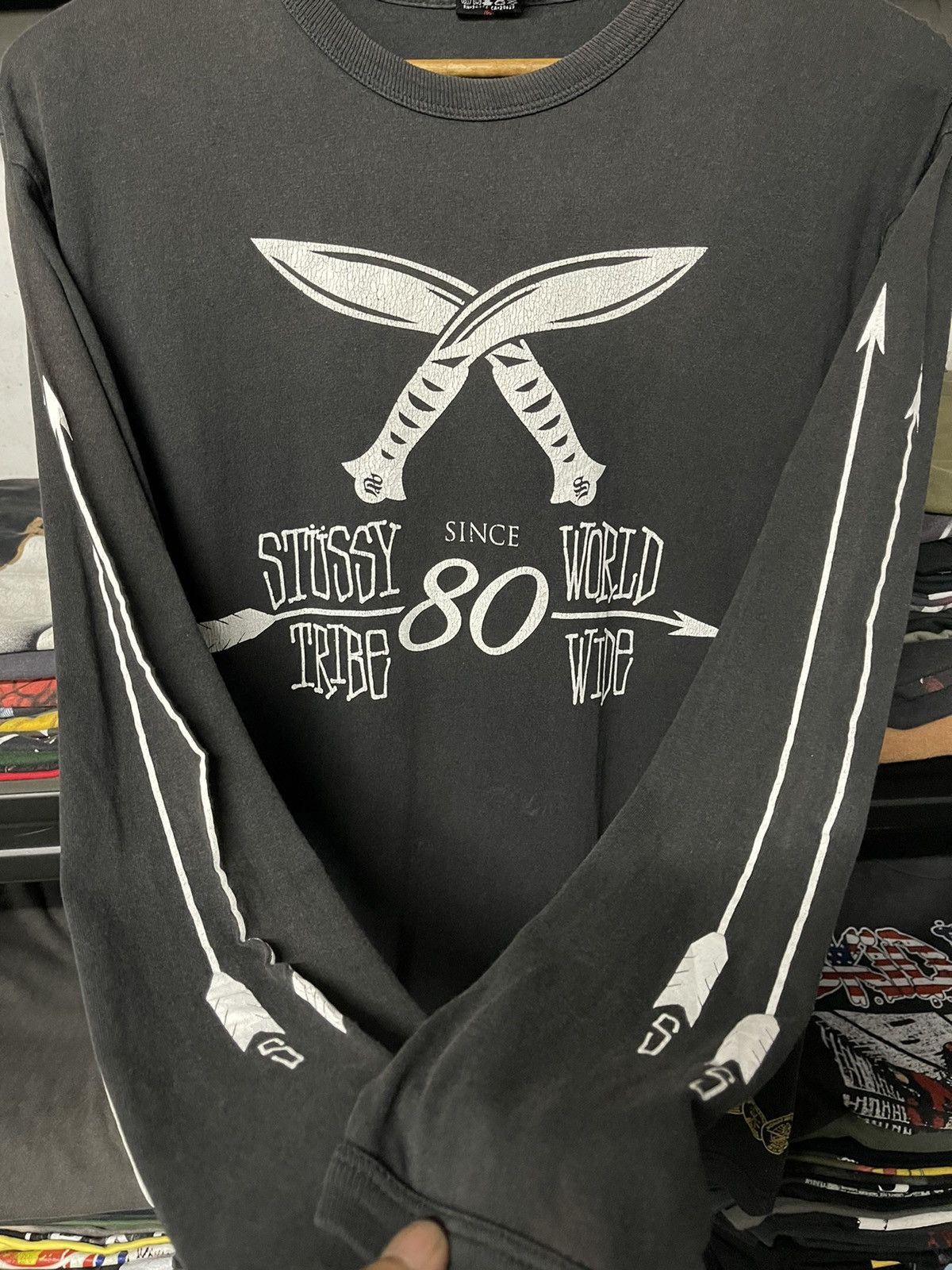 Stussy Vintage Stussy World Tribe Wide Sun Faded Tees Size US L / EU 52-54 / 3 - 5 Thumbnail
