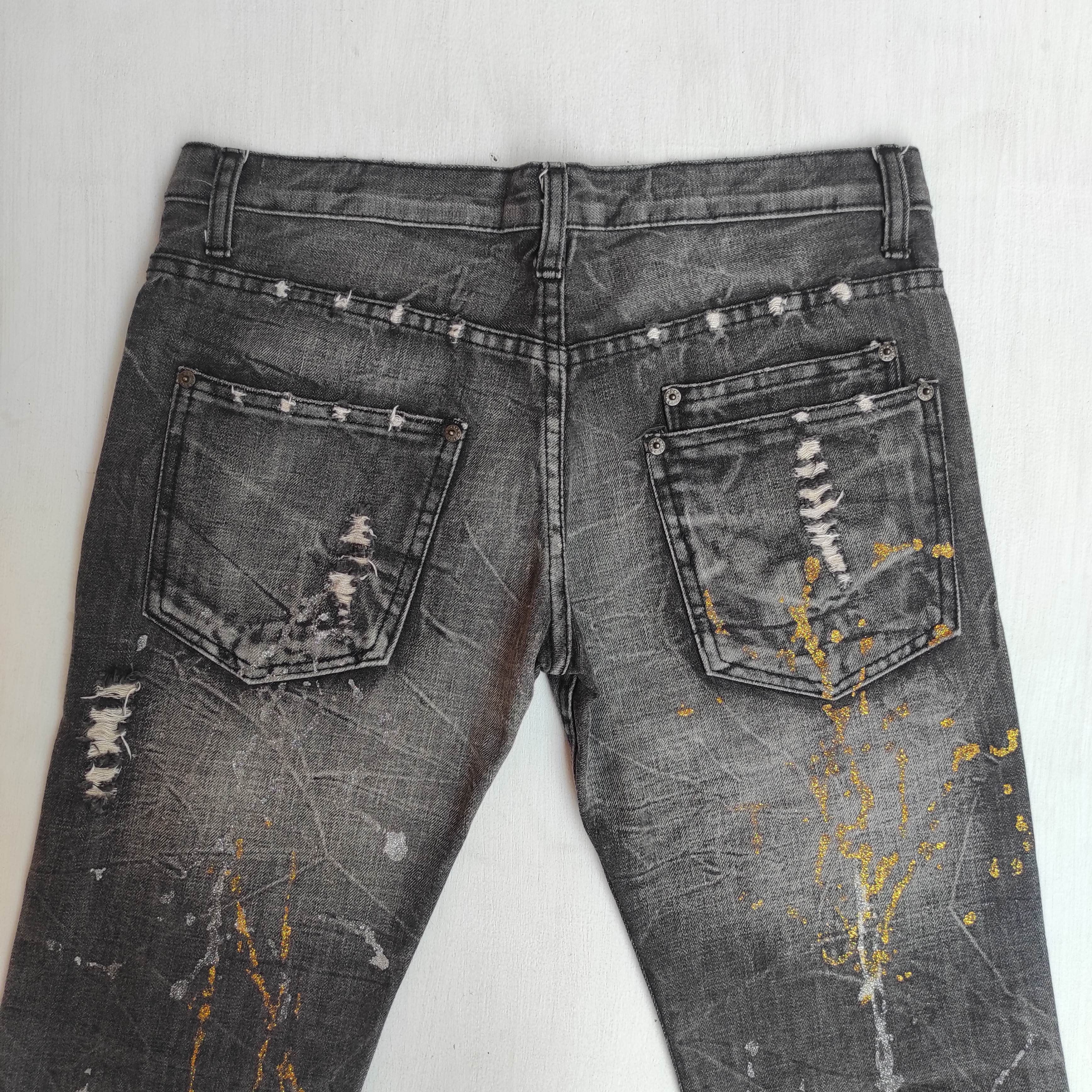 Hysteric Glamour Flare Jeans K.U.I Distress Denim Painted Low Rise Size US 32 / EU 48 - 15 Thumbnail