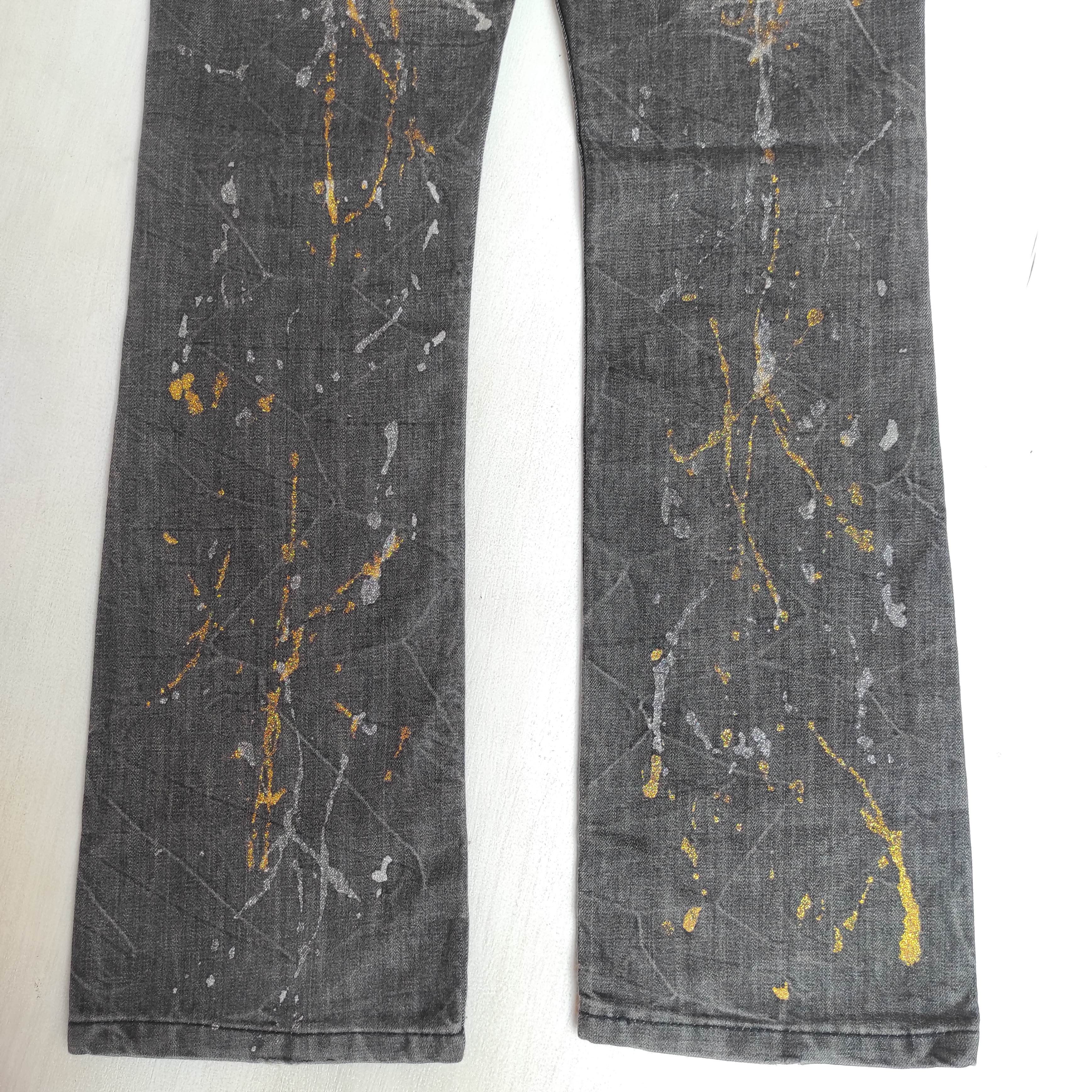 Hysteric Glamour Flare Jeans K.U.I Distress Denim Painted Low Rise Size US 32 / EU 48 - 17 Thumbnail