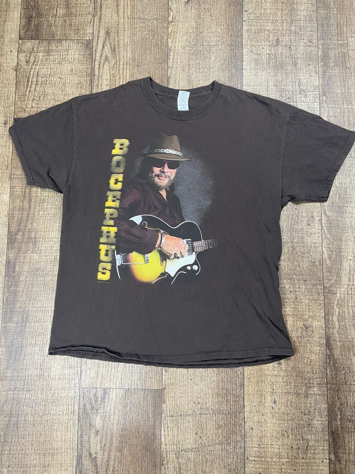 Vintage Y2K Faded Bocephus Brown Country Concert Tee XL