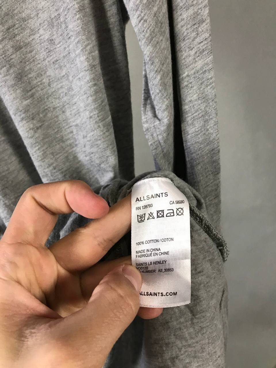 Allsaints Allsaints Luxury Streetwear Gray Longsleeve Size US XS / EU 42 / 0 - 8 Thumbnail