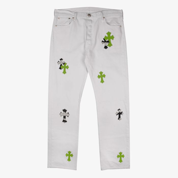 Chrome Hearts Chrome Hearts Denim Cross Patch Jeans, Grailed