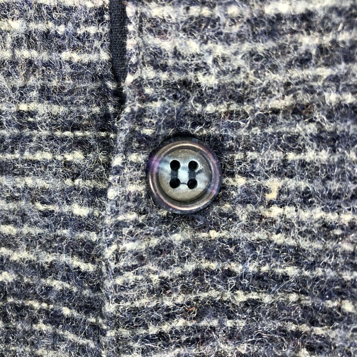 Japanese Brand Vintage 80's Wool Knit Striped Patchwork by Leighton Size US L / EU 52-54 / 3 - 8 Thumbnail