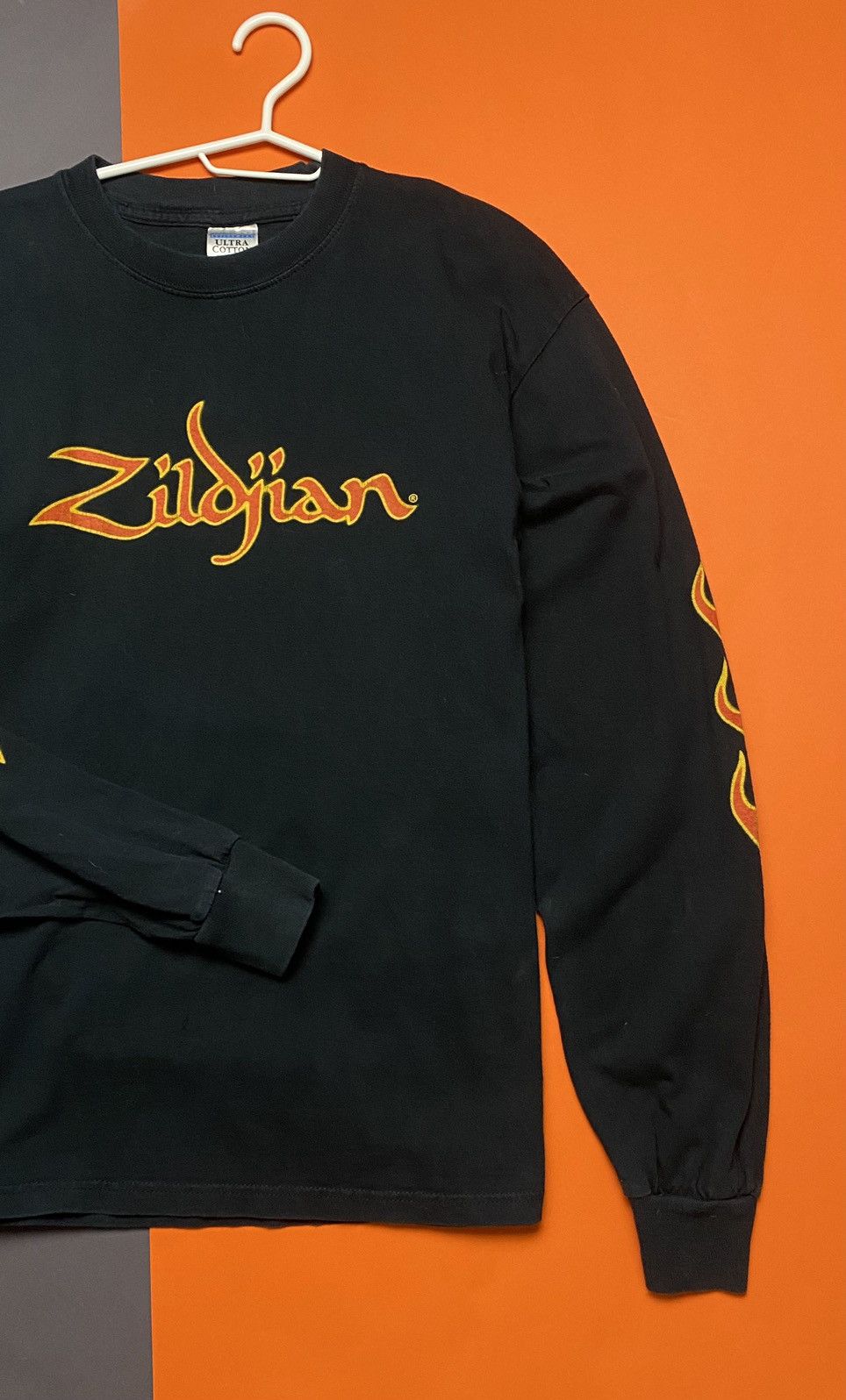 Gildan × Vintage Vintage 90s Zidjian flames long sleeve Size US L / EU 52-54 / 3 - 2 Thumbnail