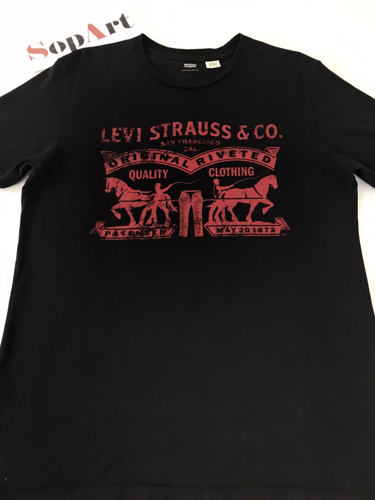 Levi's × Vintage Vintage Levi’strauss & Co Big Logo Tee Size US L / EU 52-54 / 3 - 3 Thumbnail