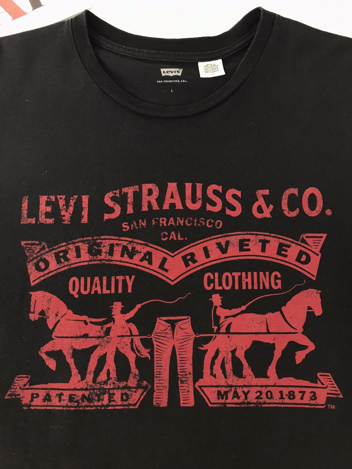 Levi's × Vintage Vintage Levi’strauss & Co Big Logo Tee Size US L / EU 52-54 / 3 - 4 Thumbnail
