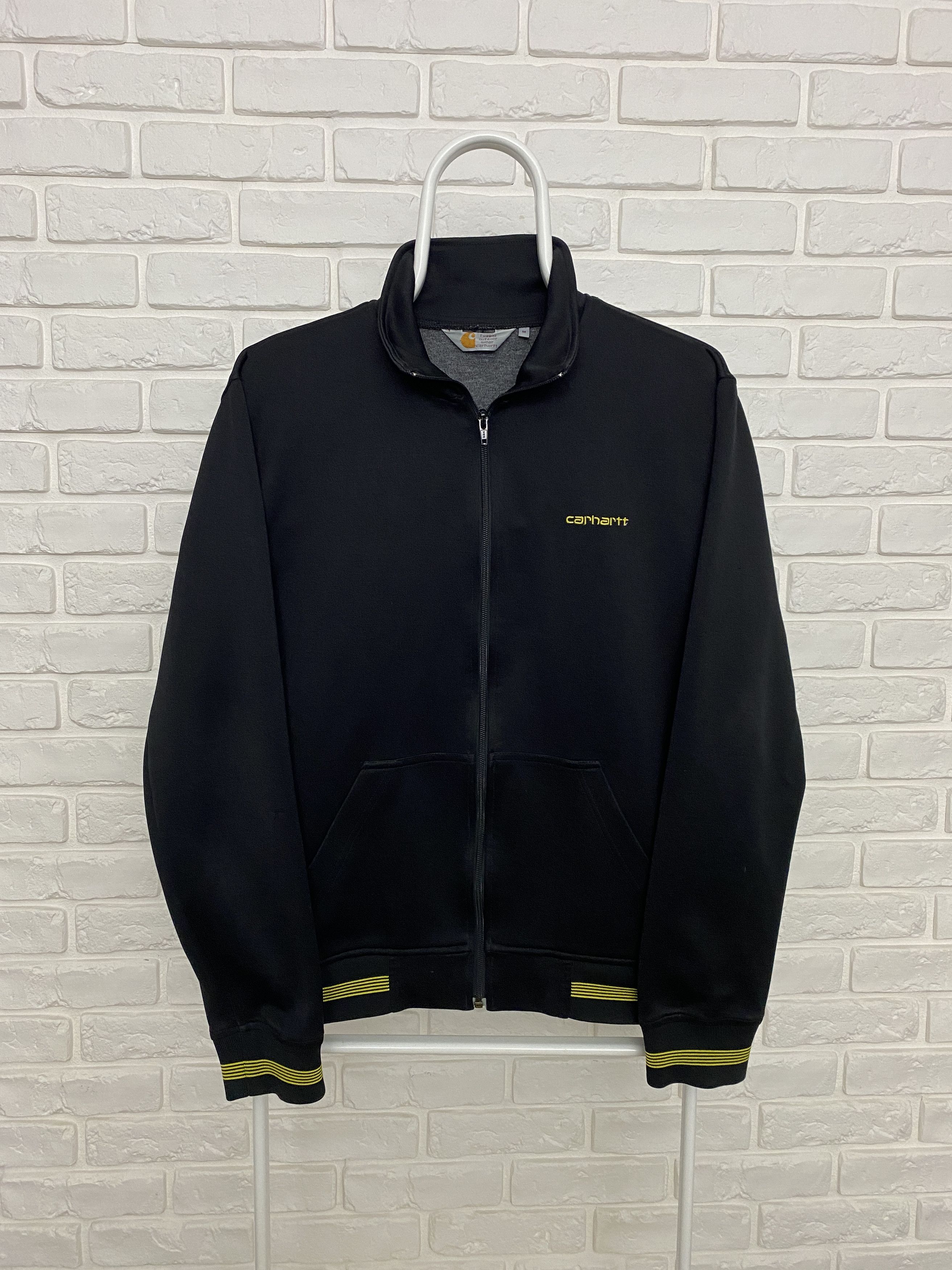 Men's Carhartt Shortstop Track Jacket Black Full Zip Size M