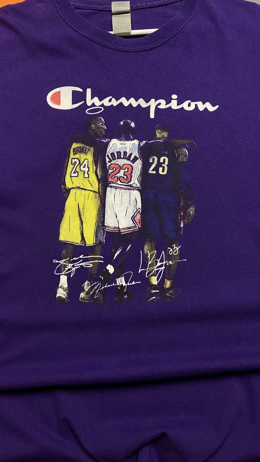 Champion Michael Jordan | Kobe Bryant | Lebron James legends NBA tee Size US M / EU 48-50 / 2 - 3 Thumbnail