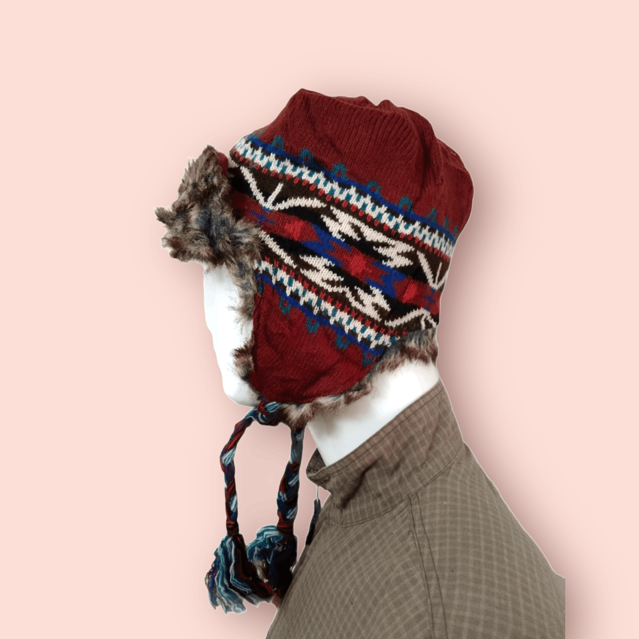 image of Burton Kurt Cobain Style Trapper in Maroon, Men's