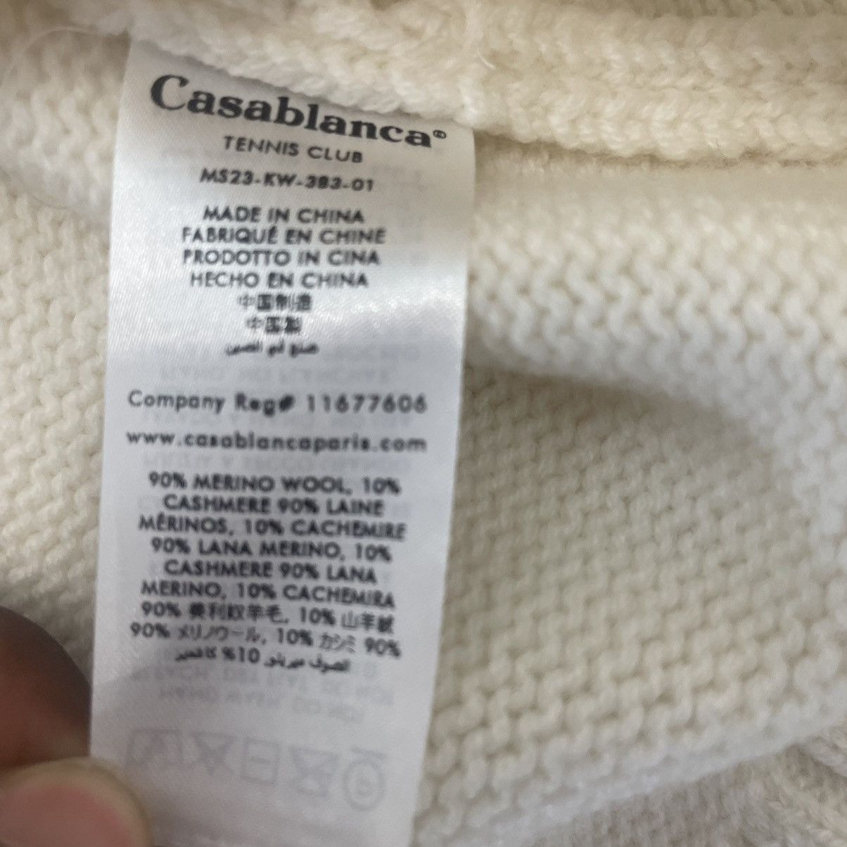 Casablanca Casablanca Embroidered Knit Sweater Size L Size US L / EU 52-54 / 3 - 3 Thumbnail