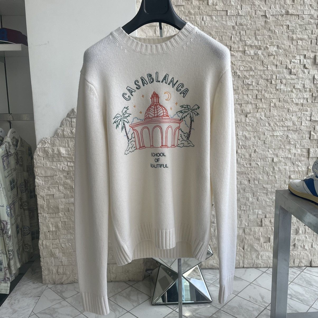 Casablanca Embroidered Knit Sweater Size XXL