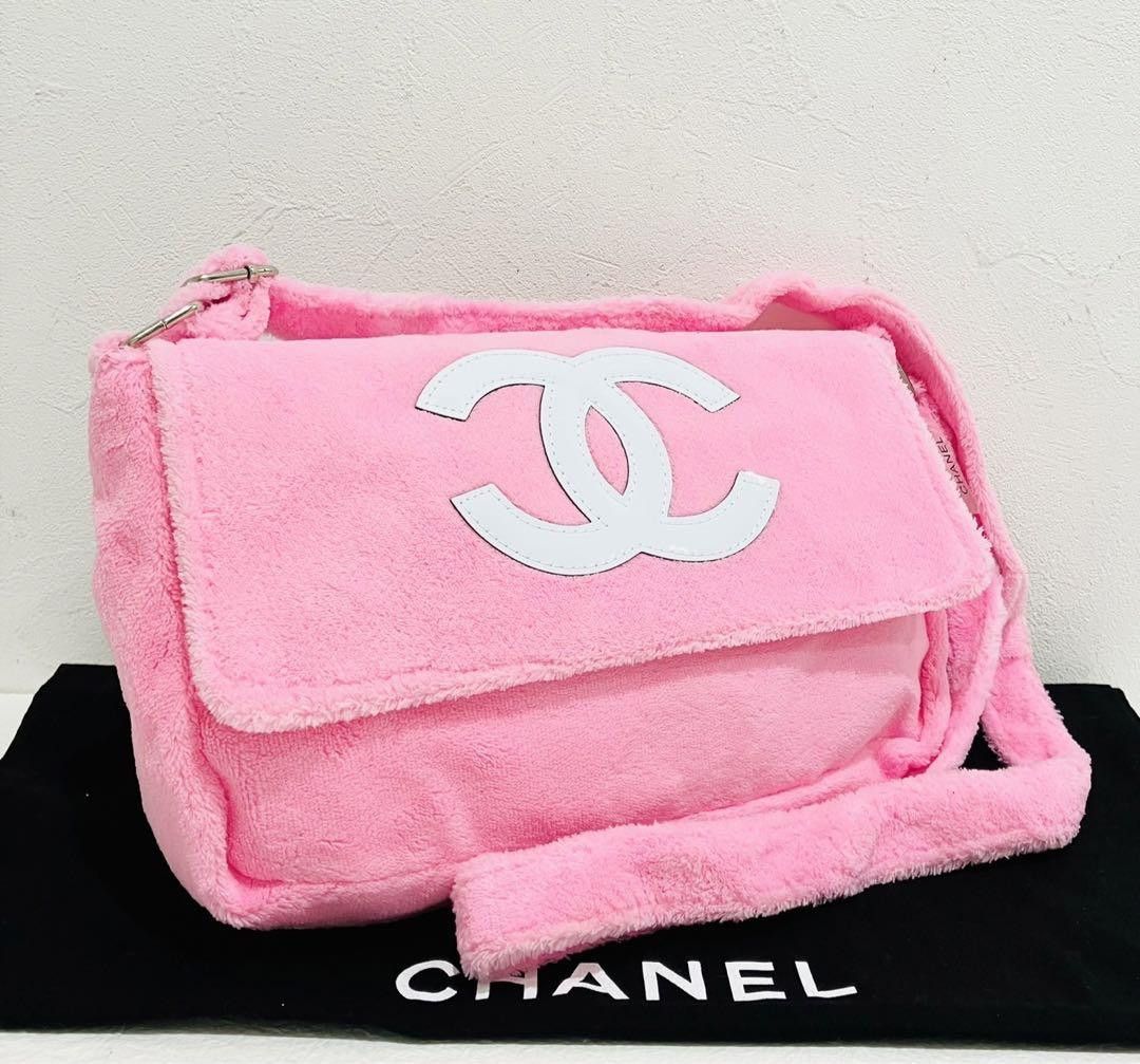 Chanel Chanel Precision Shoulder Bag in Hot Pink with White CC Logo