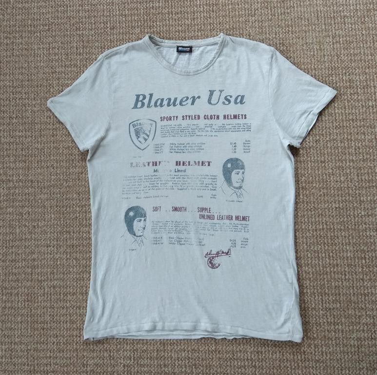 Other BLAUER graphic print helmet t shirt tee Size US L / EU 52-54 / 3 - 1 Thumbnail