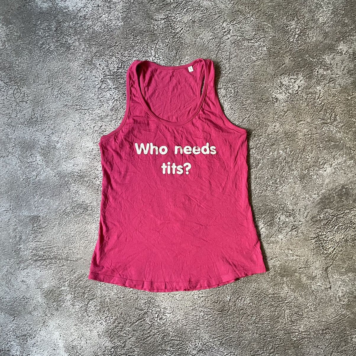 Vintage Vintage Y2K Graphic Tee Funny Slogan Faded Pink Tank Top M Size US M / EU 48-50 / 2 - 2 Thumbnail