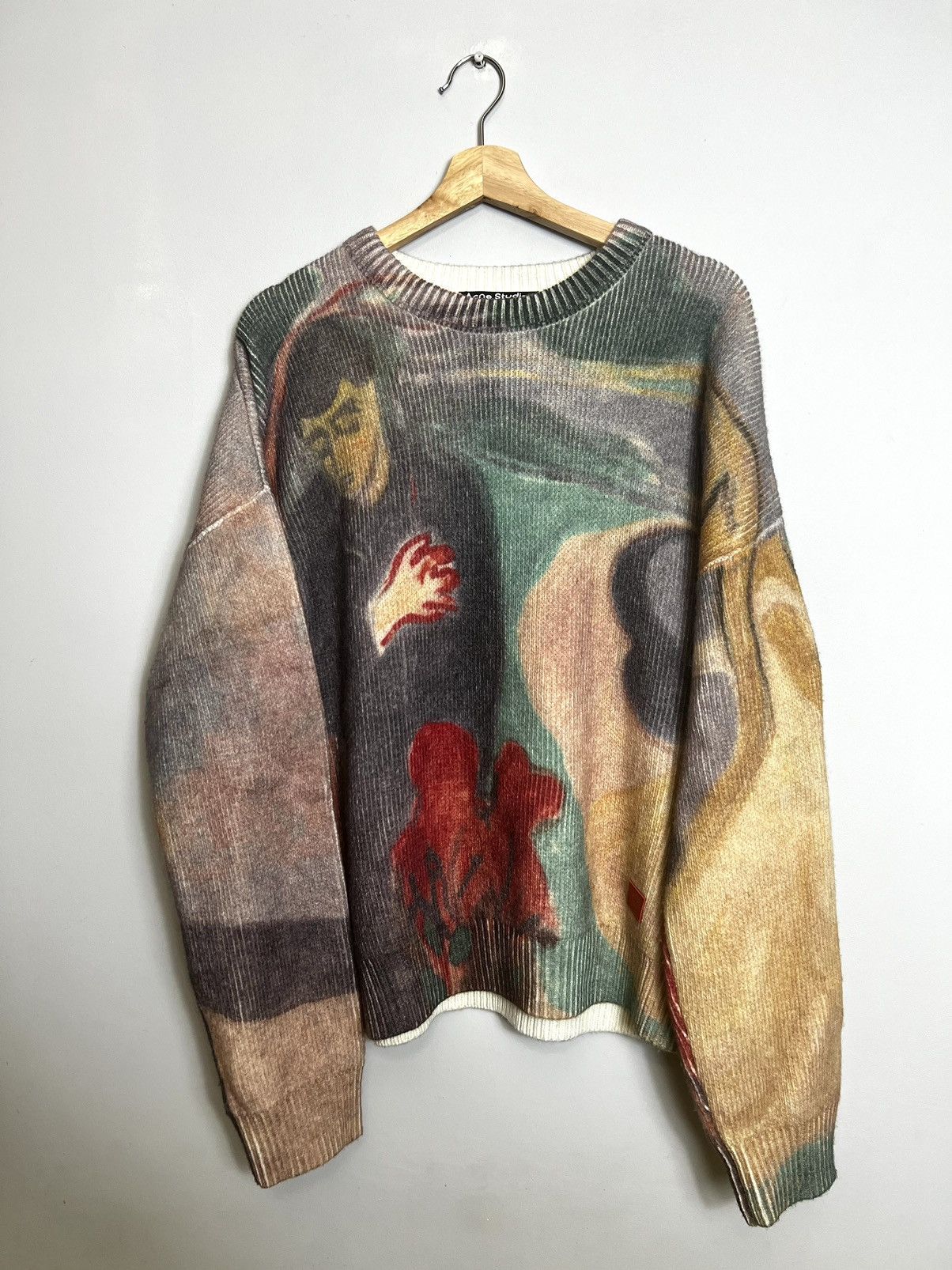 image of Acne Studios Separation Ss22 Knit Wool Nylon Sweater Grails in Colours, Men's (Size Medium)