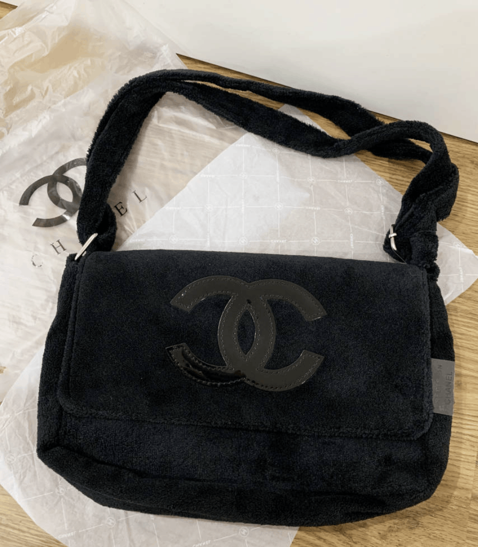 Chanel Chanel Precision Shoulder Bag in Black with Black CC Logo | Grailed