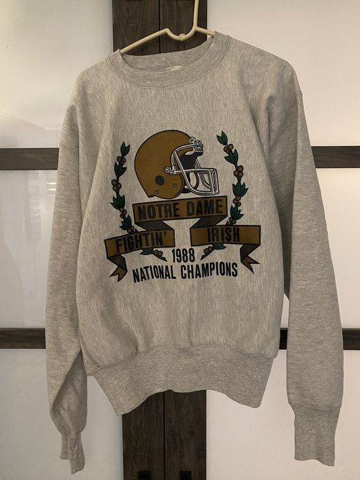 Champion 1988 Notre Dame National Champions Reverse Weave Crewneck ...