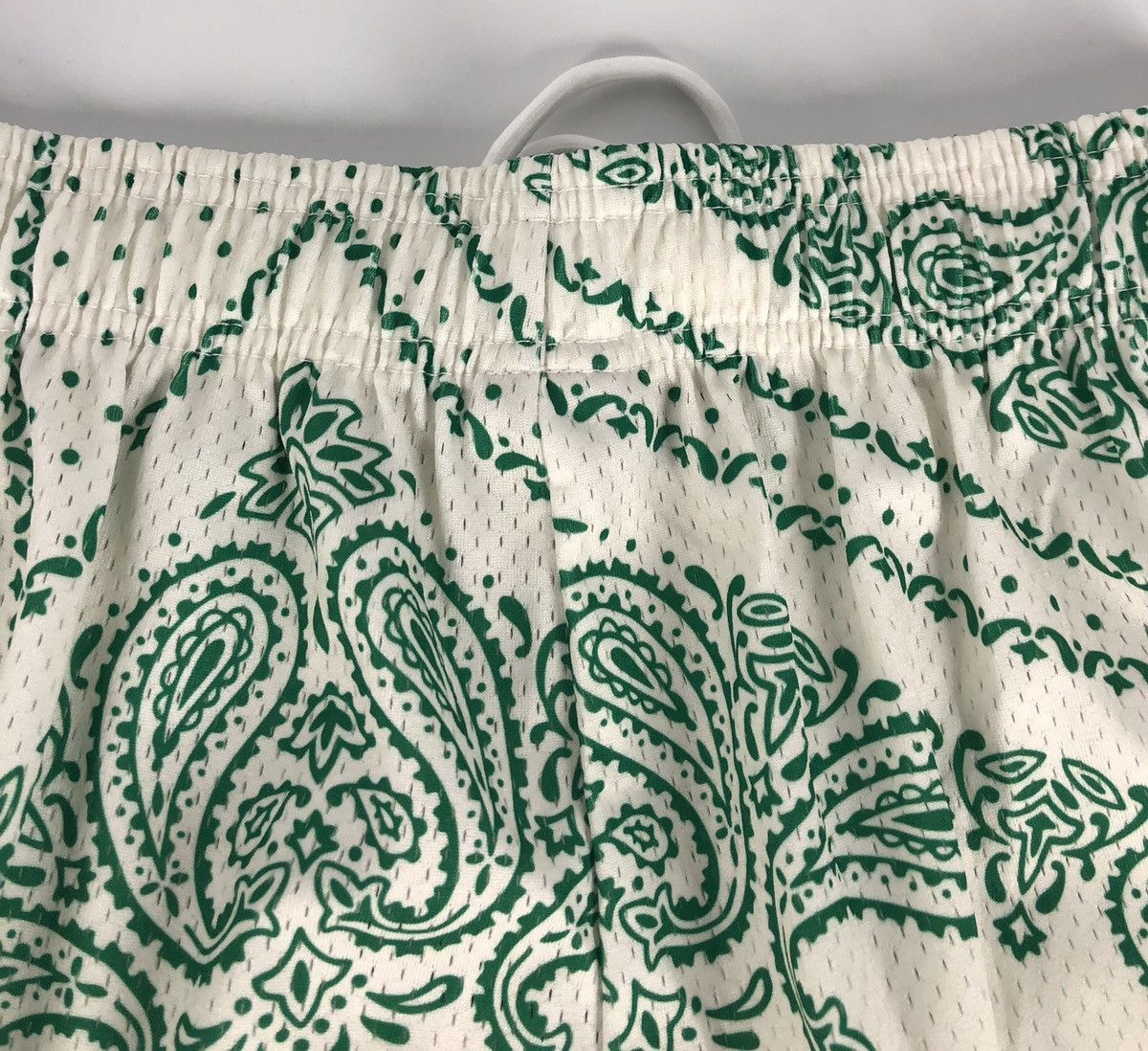 Bravest Studios Bravest Studio Paisley Money Green Cream Beige Mesh Shorts Size US 36 / EU 52 - 9 Thumbnail