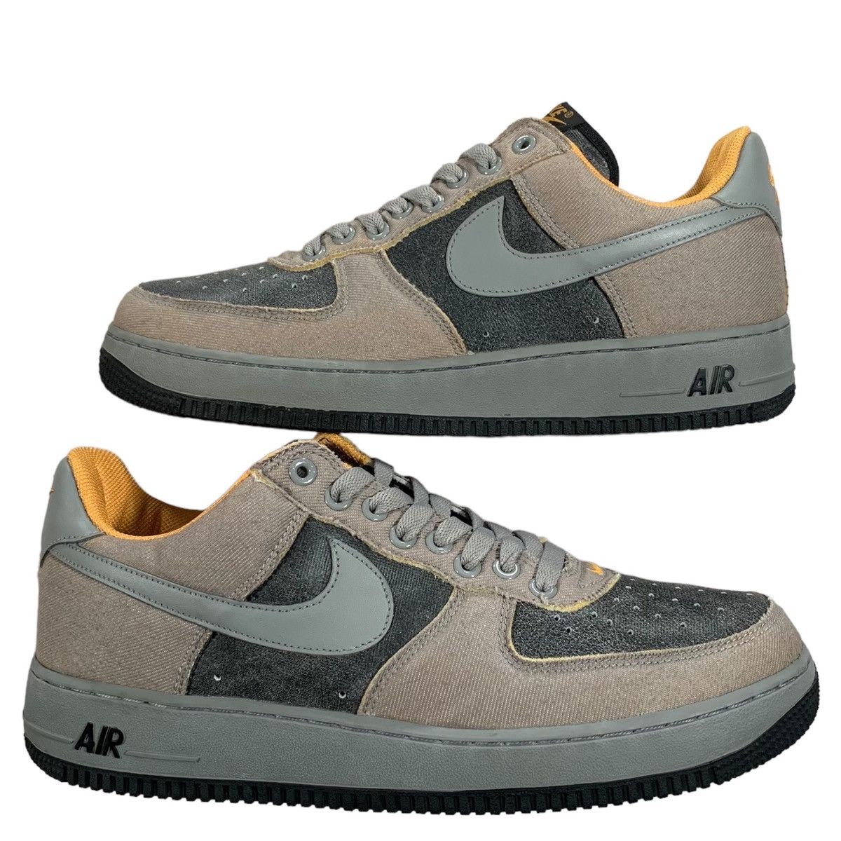image of VTG Nike Air Force 1 Ltd Laundry Pack Gold Gray 2004 Sneaker in Grey, Men's (Size 11)