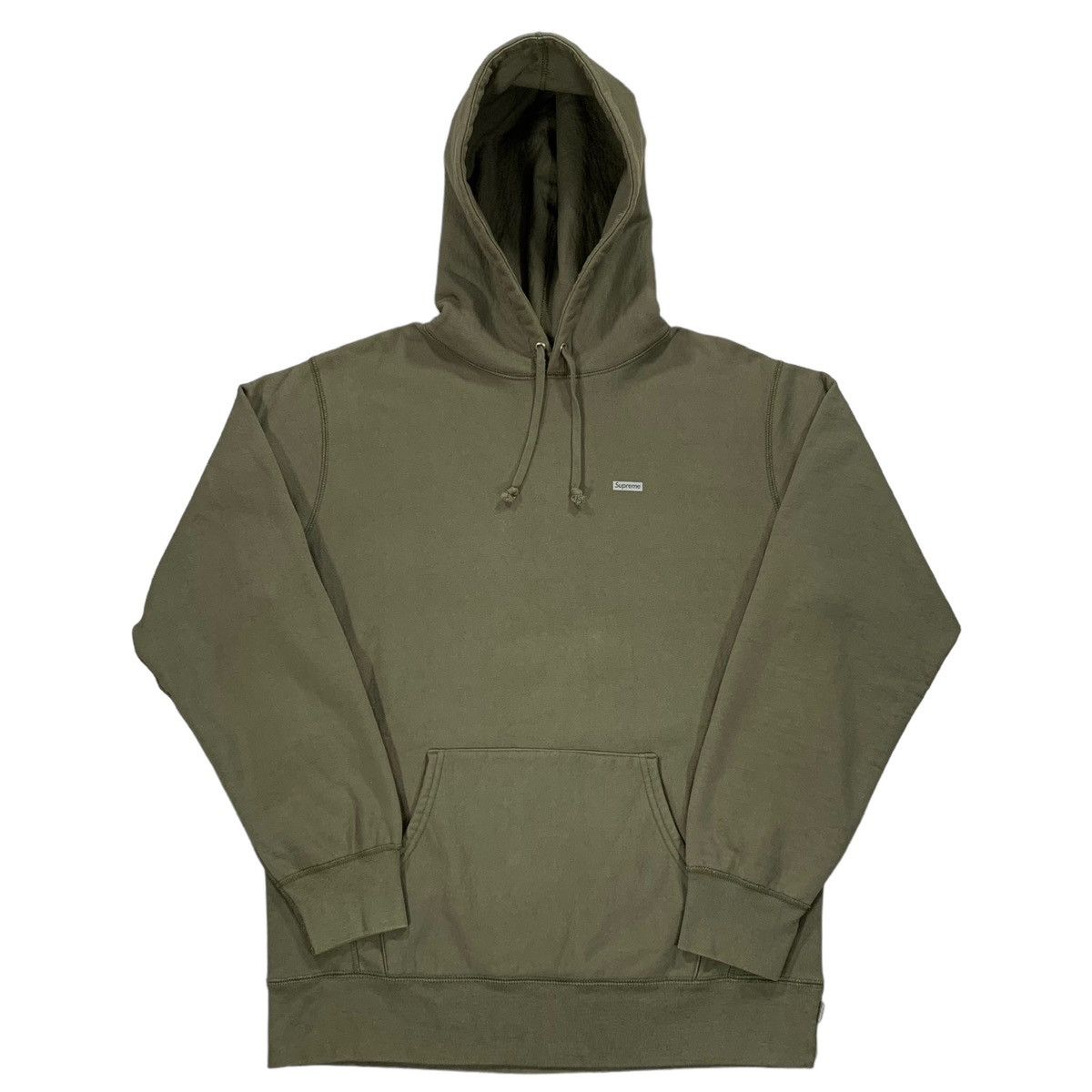 image of Supreme Fw16 Olive Green Reflective Small Box Logo Hoodie, Men's (Size XL)