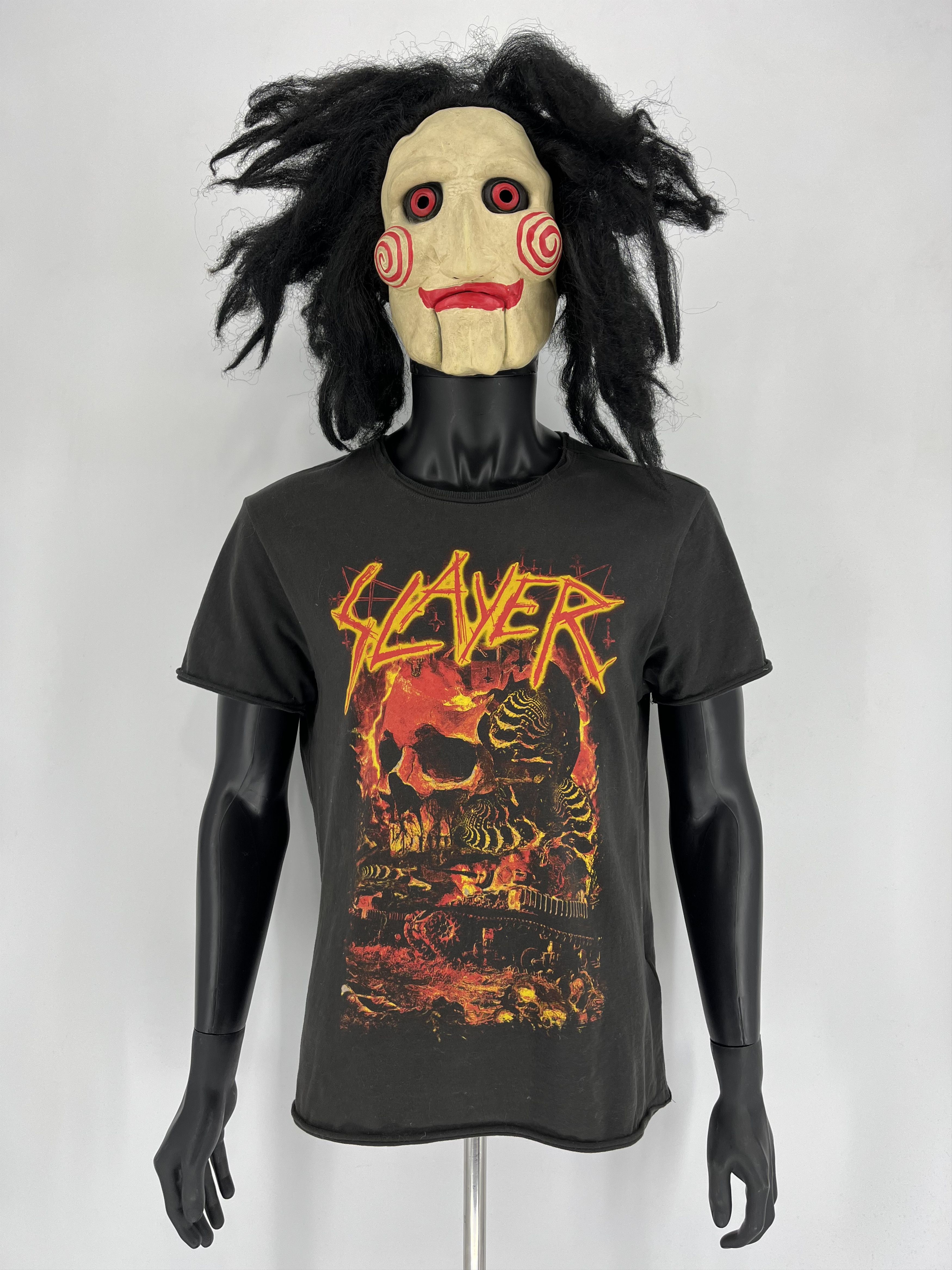 Band Tees Vintage Y2K Thrashed SLAYER Rock Shirt Black S Size US M / EU 48-50 / 2 - 2 Thumbnail